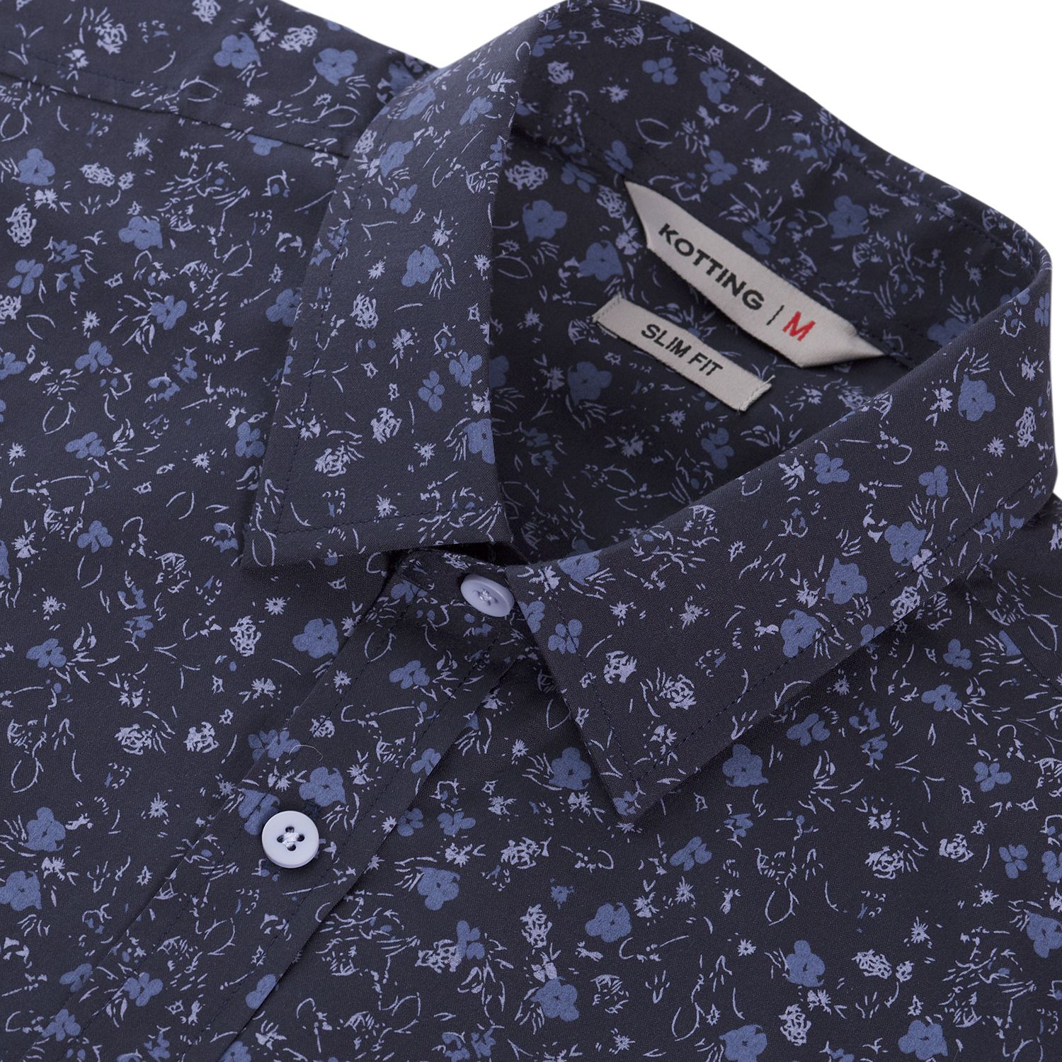 Camisa Manga Larga Fantasia Estampada Sport Slim Fit Tallas Grandes