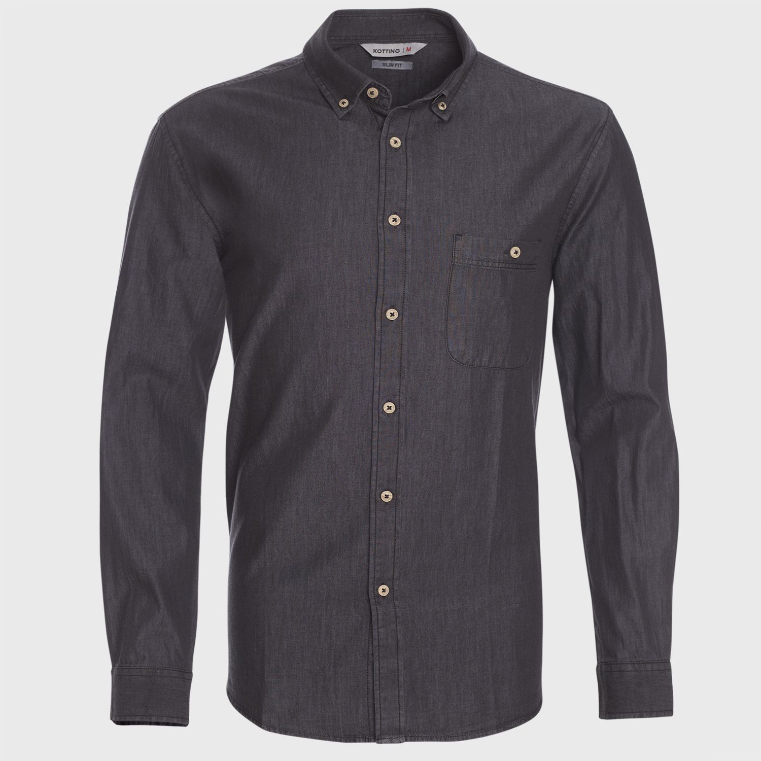 Camisa Manga Larga Denim Slim Fit