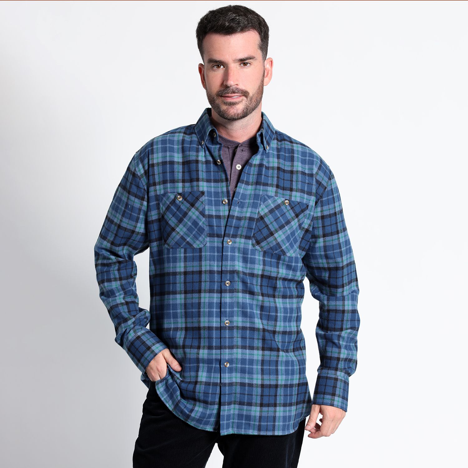 Camisa Villela Fantasia Manga Larga Regular Fit