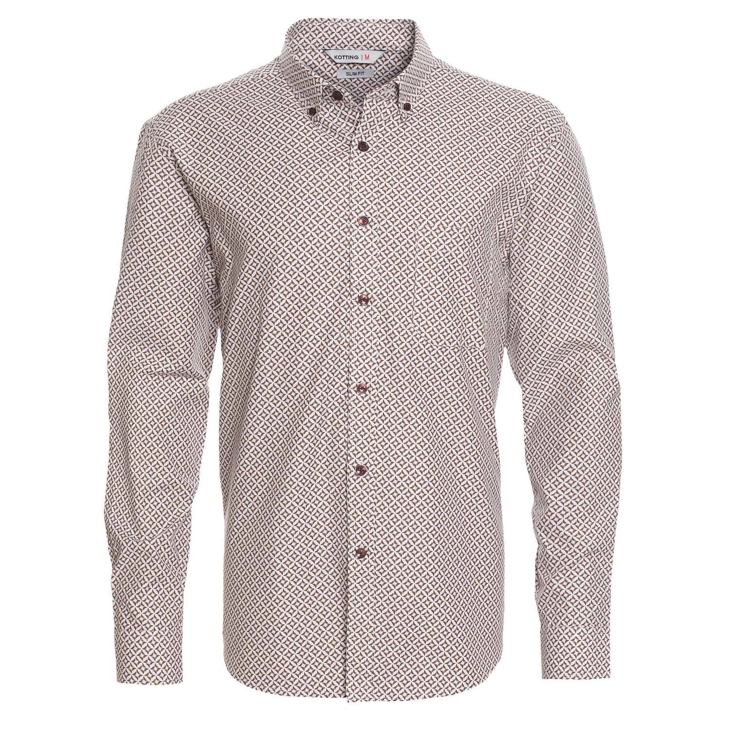 Camisa Fantasía Estampada Manga Larga Slim Fit