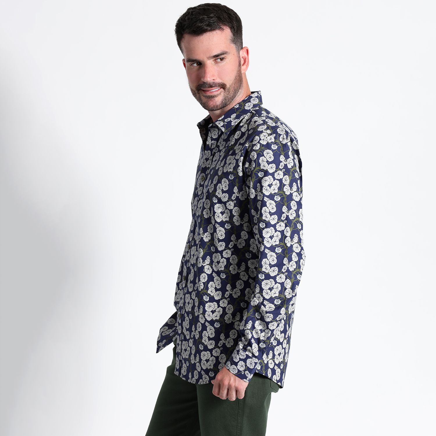 Camisa Fantasía Estampada Sport Manga Larga Slim Fit