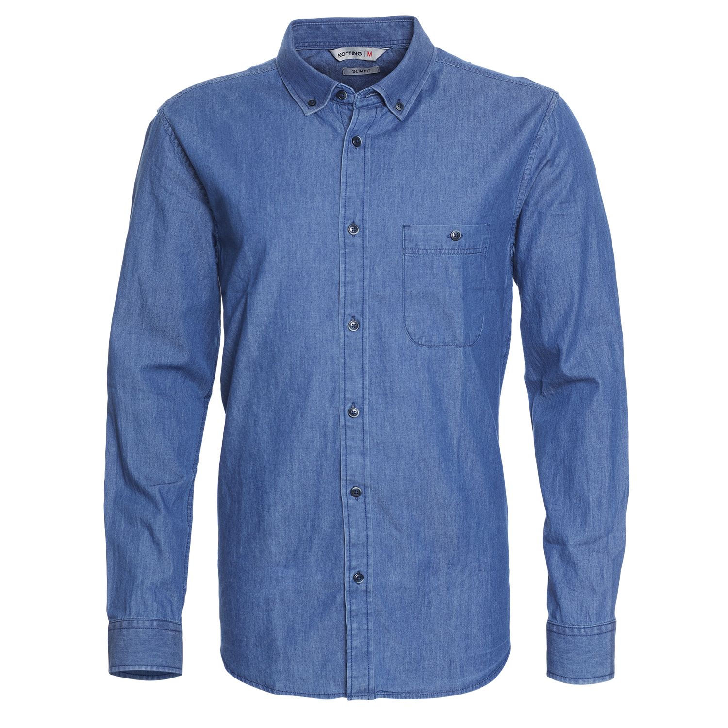 Camisa Denim Manga Larga Slim Fit