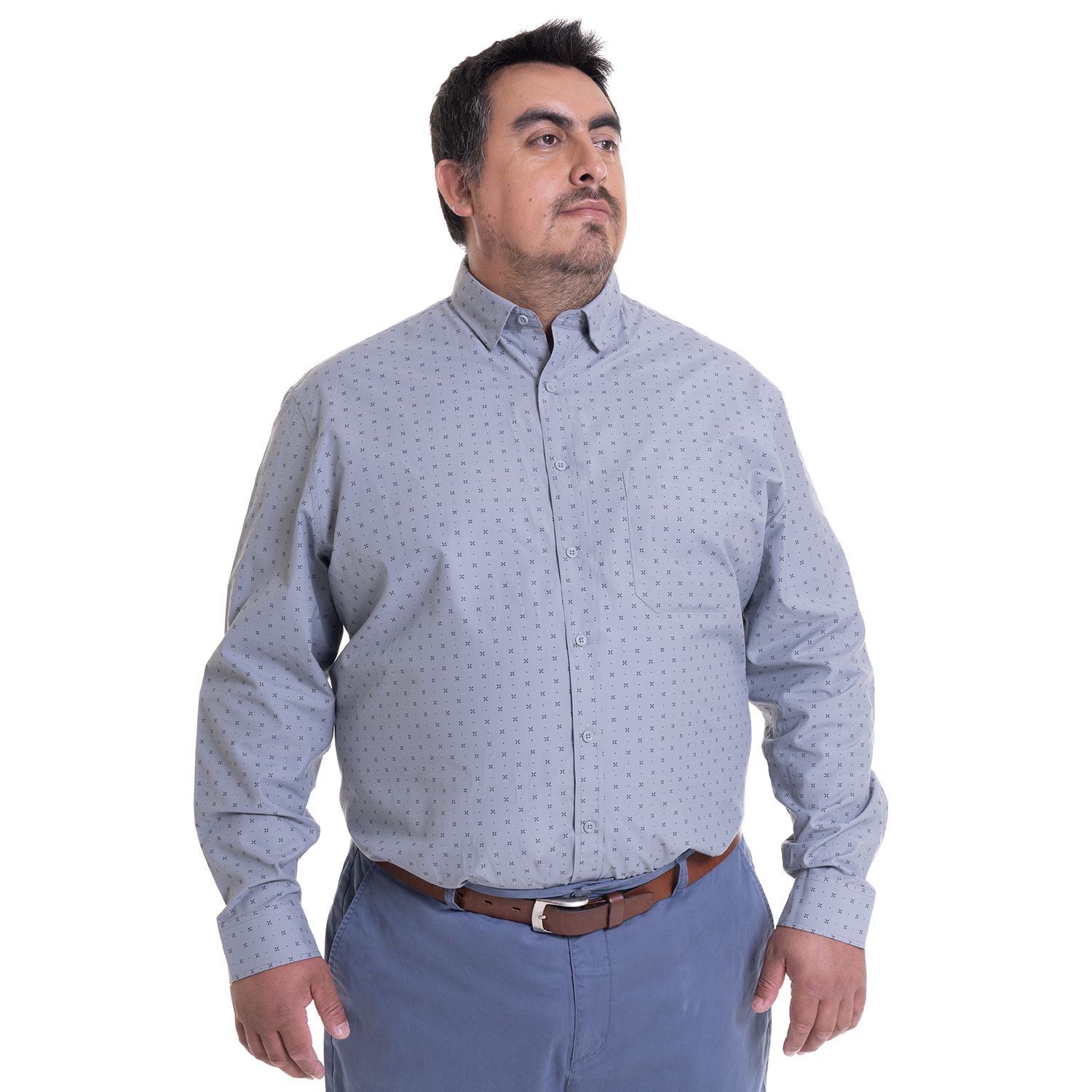 Camisa Manga Larga Fantasia Estampada Regular Fit