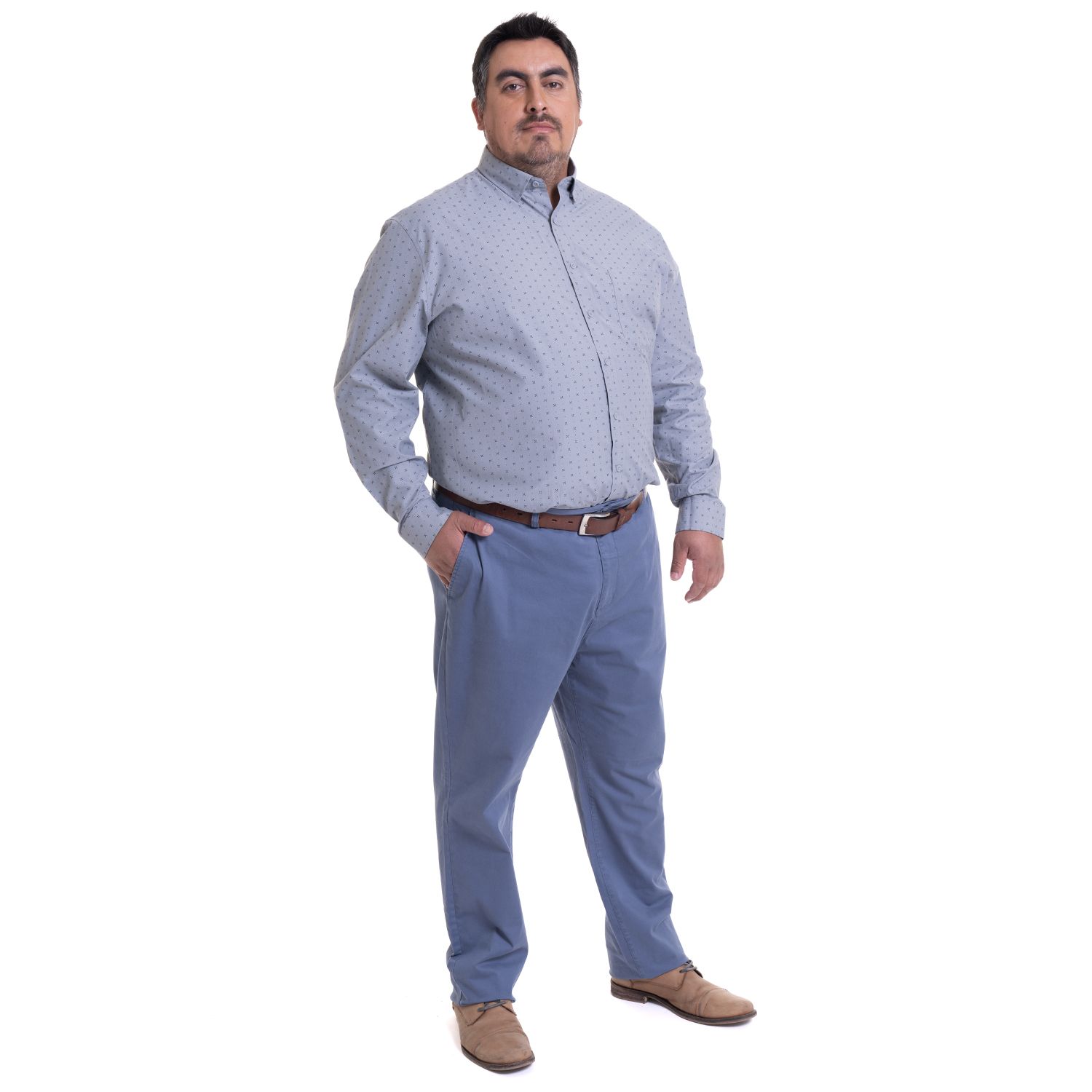 Camisa Manga Larga Fantasia Estampada Regular Fit