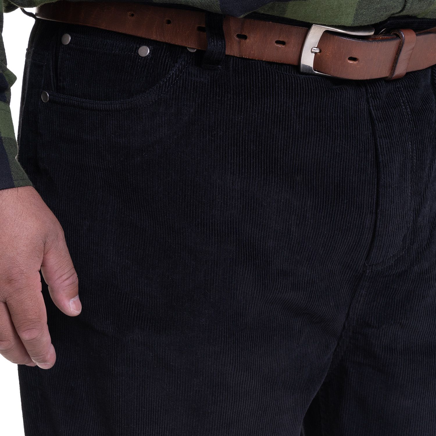 Pantalon Cotele 5 Bolsillos Regular Fit