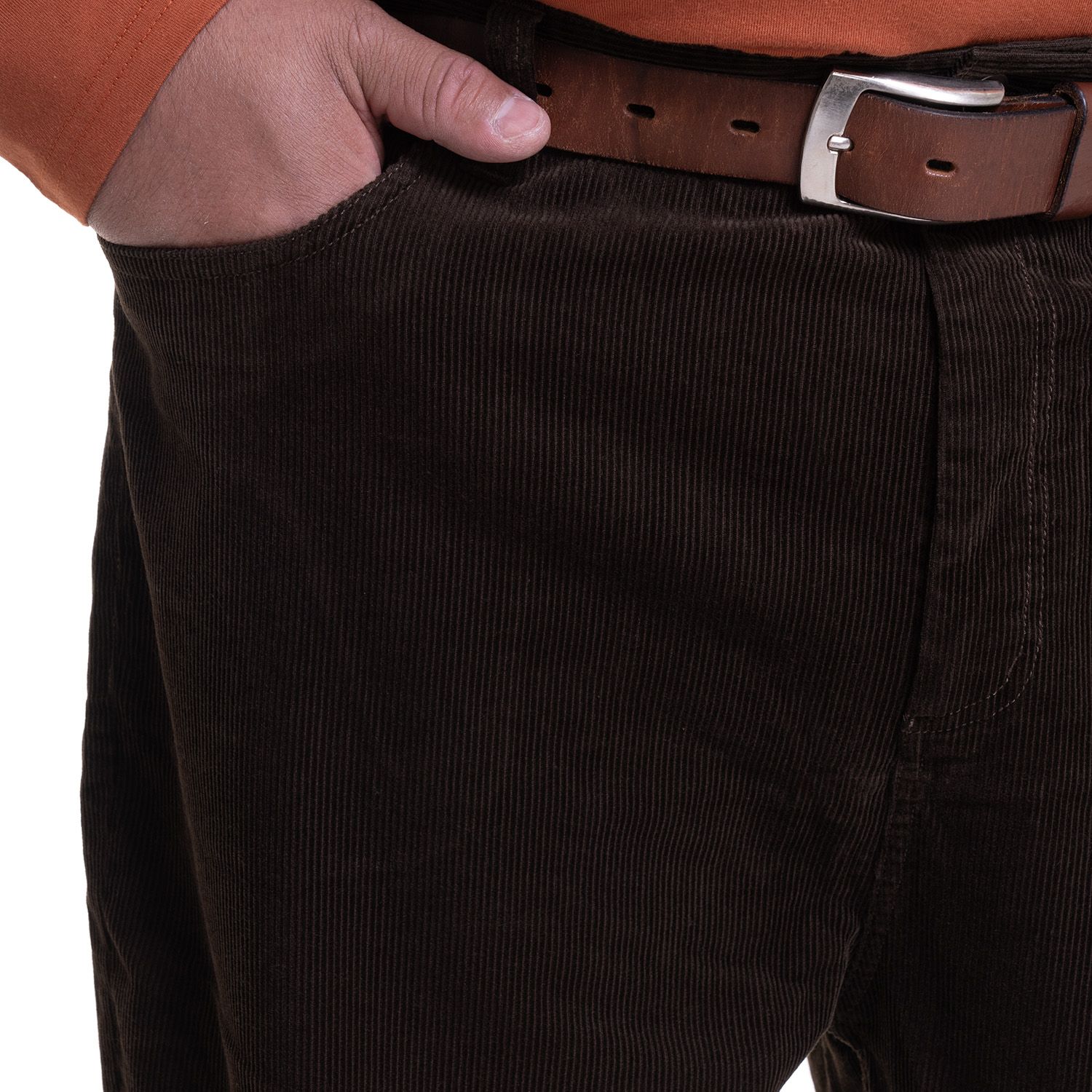 Pantalon Cotele 5 Bolsillos Regular Fit