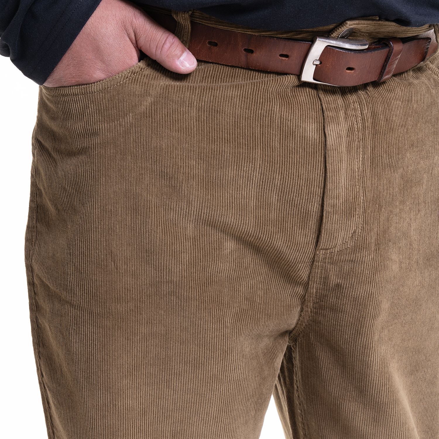 Pantalon Cotele 5 Bolsillos Regular Fit