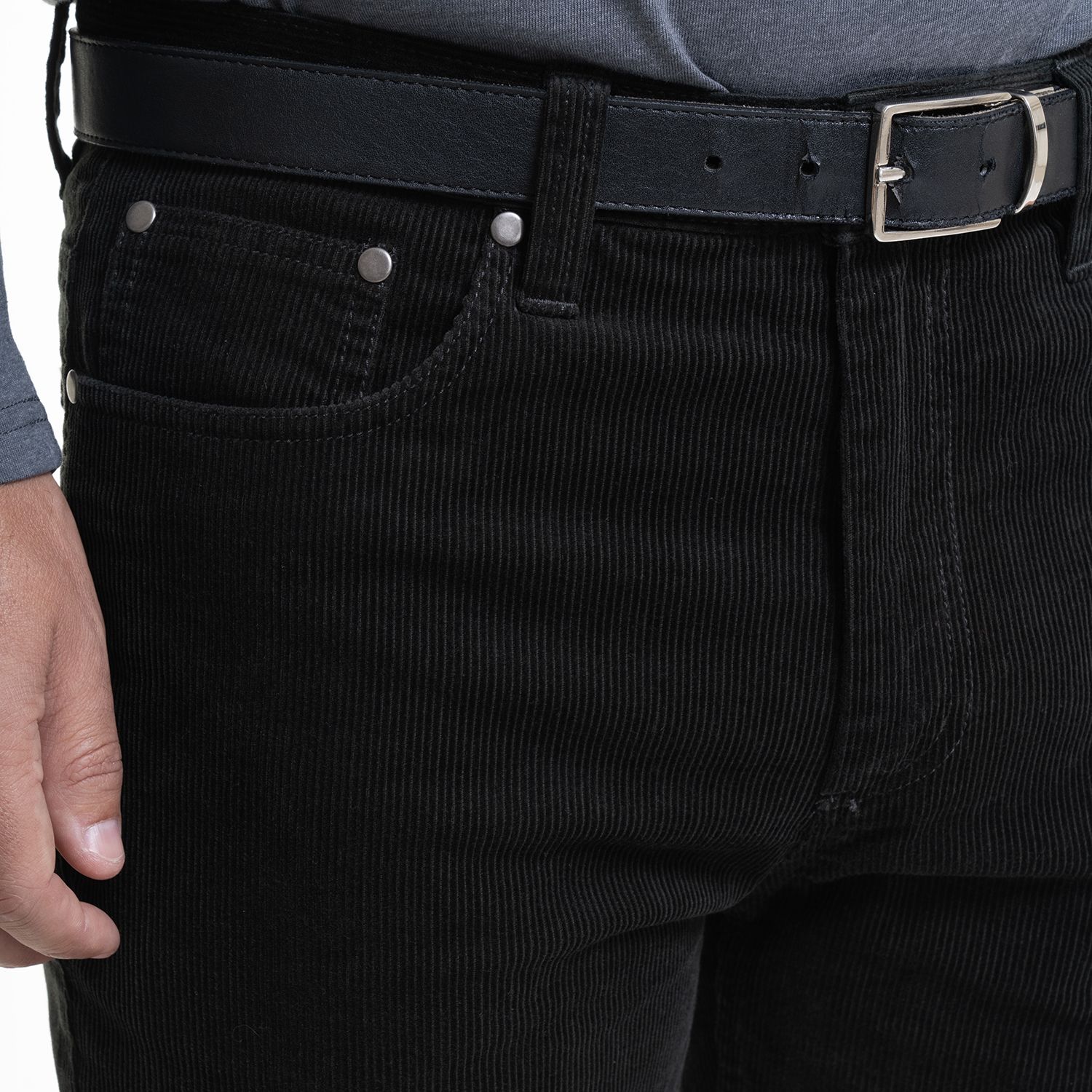 Pantalon Cotele 5 Bolsillos Regular Fit