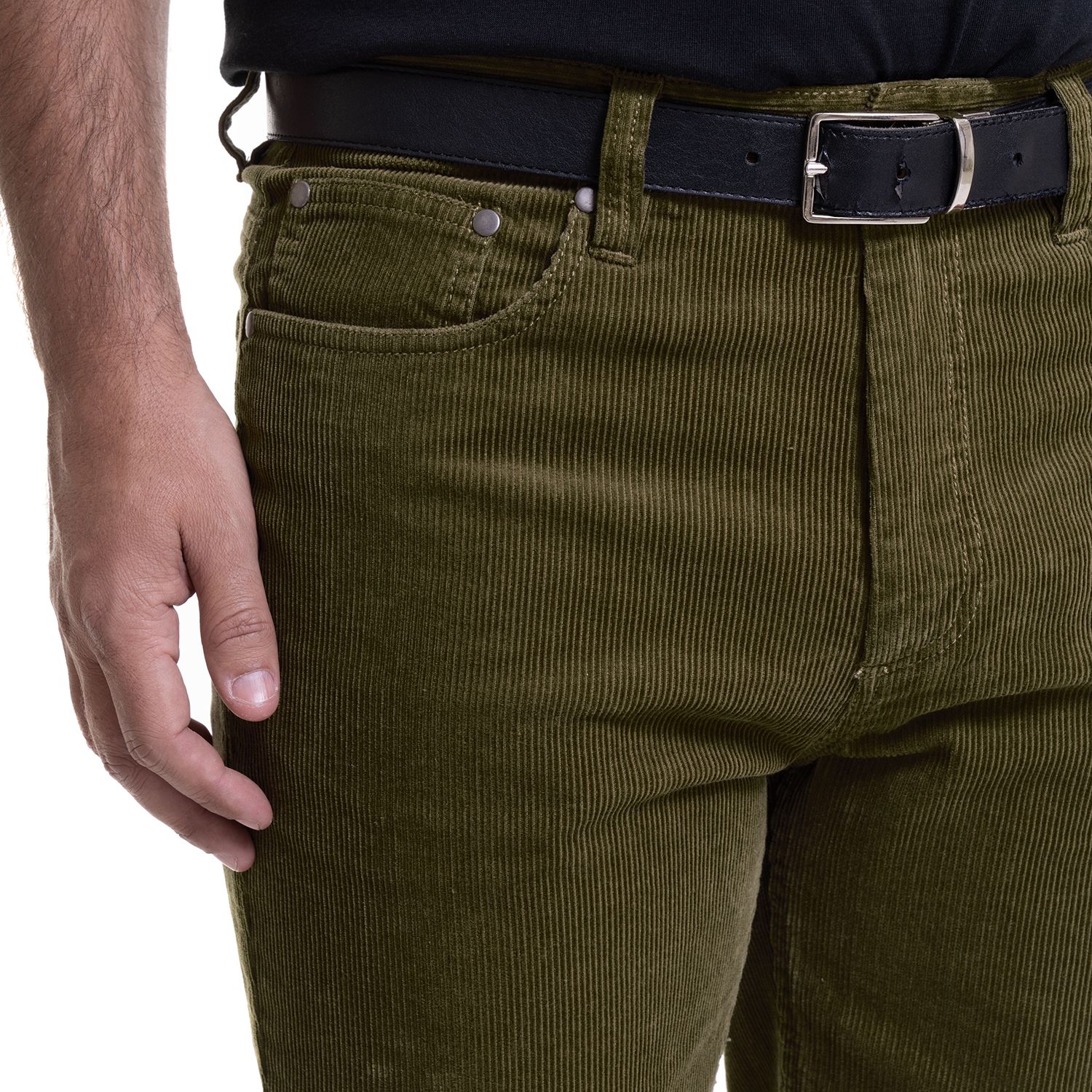 Pantalon Cotele 5 Bolsillos Regular Fit