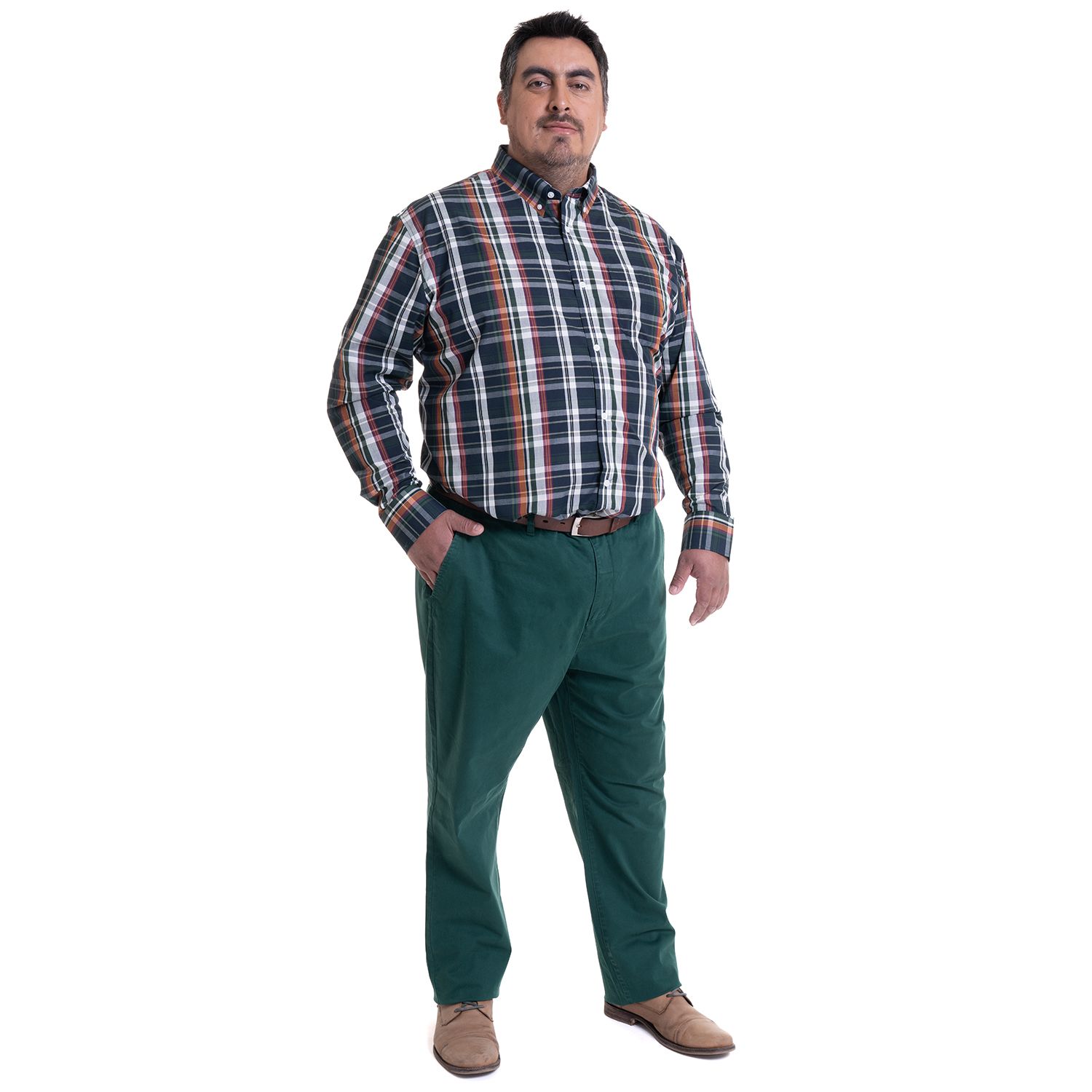Pantalón Frente Plano Slim Fit Spandex