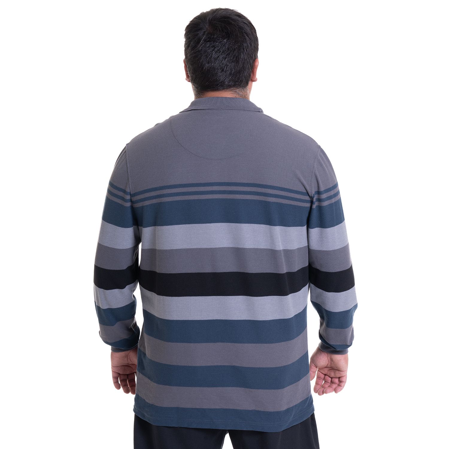 Polera Manga Larga Pique Listada Regular Fit