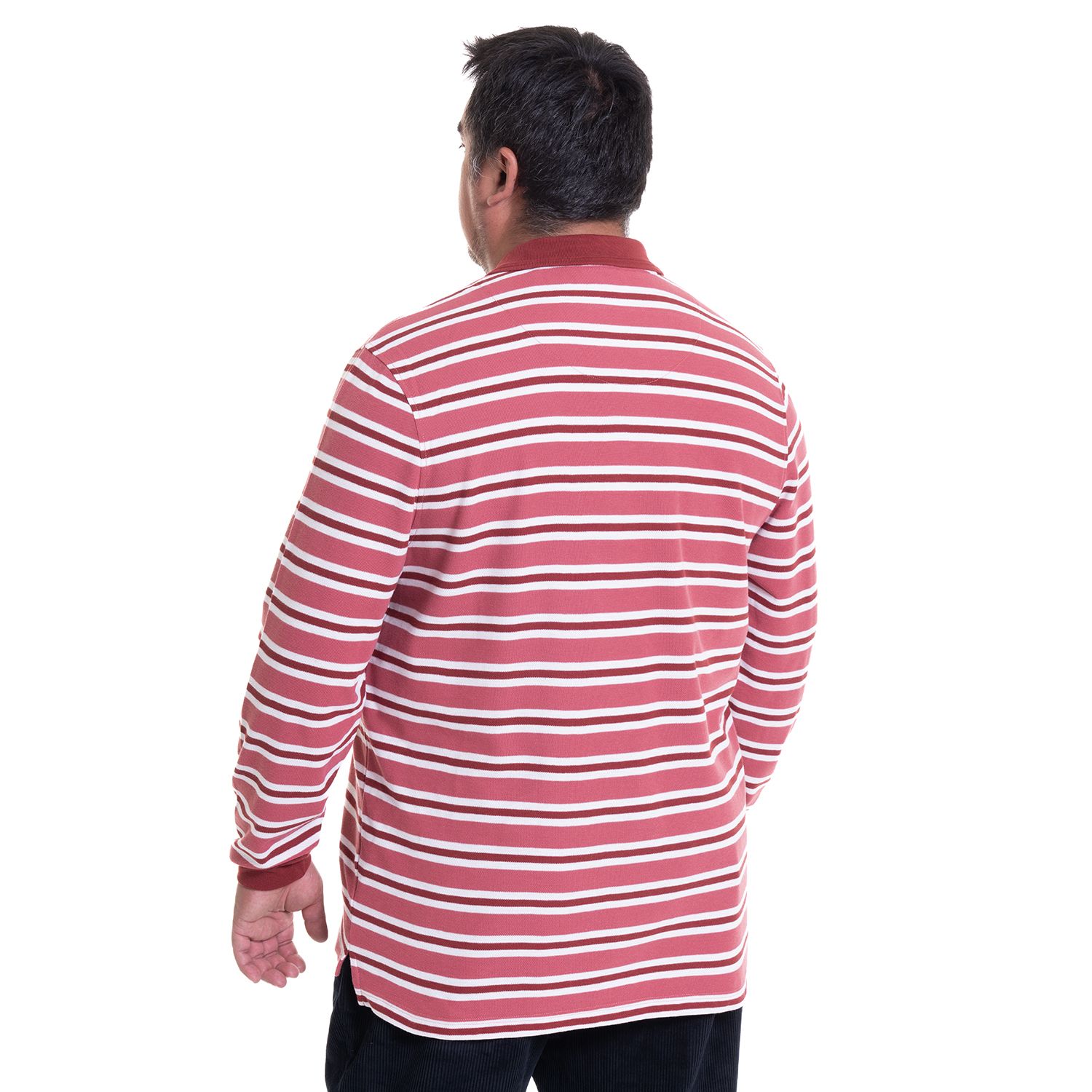 Polera Manga Larga Pique Listada Regular Fit