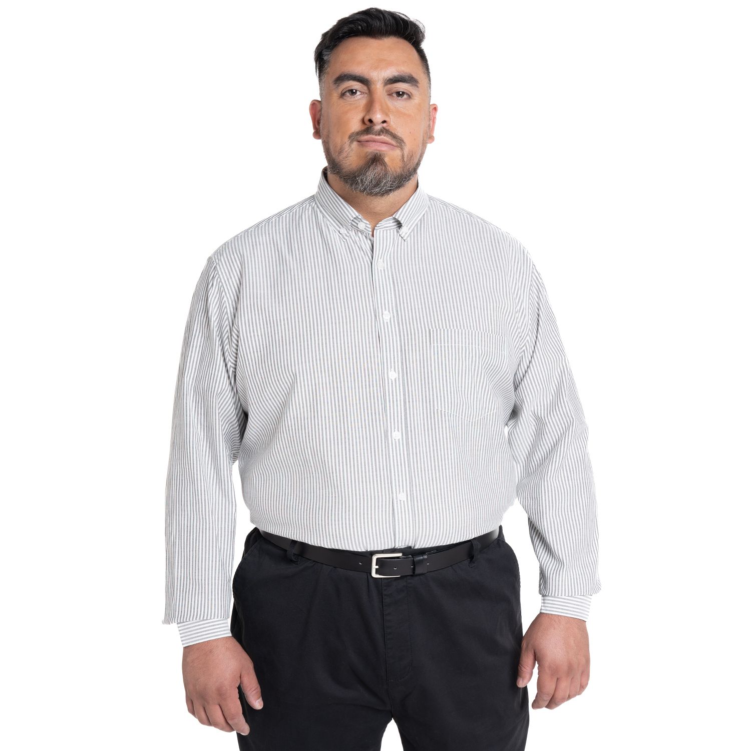 Camisa Oxford Listada Regular Fit