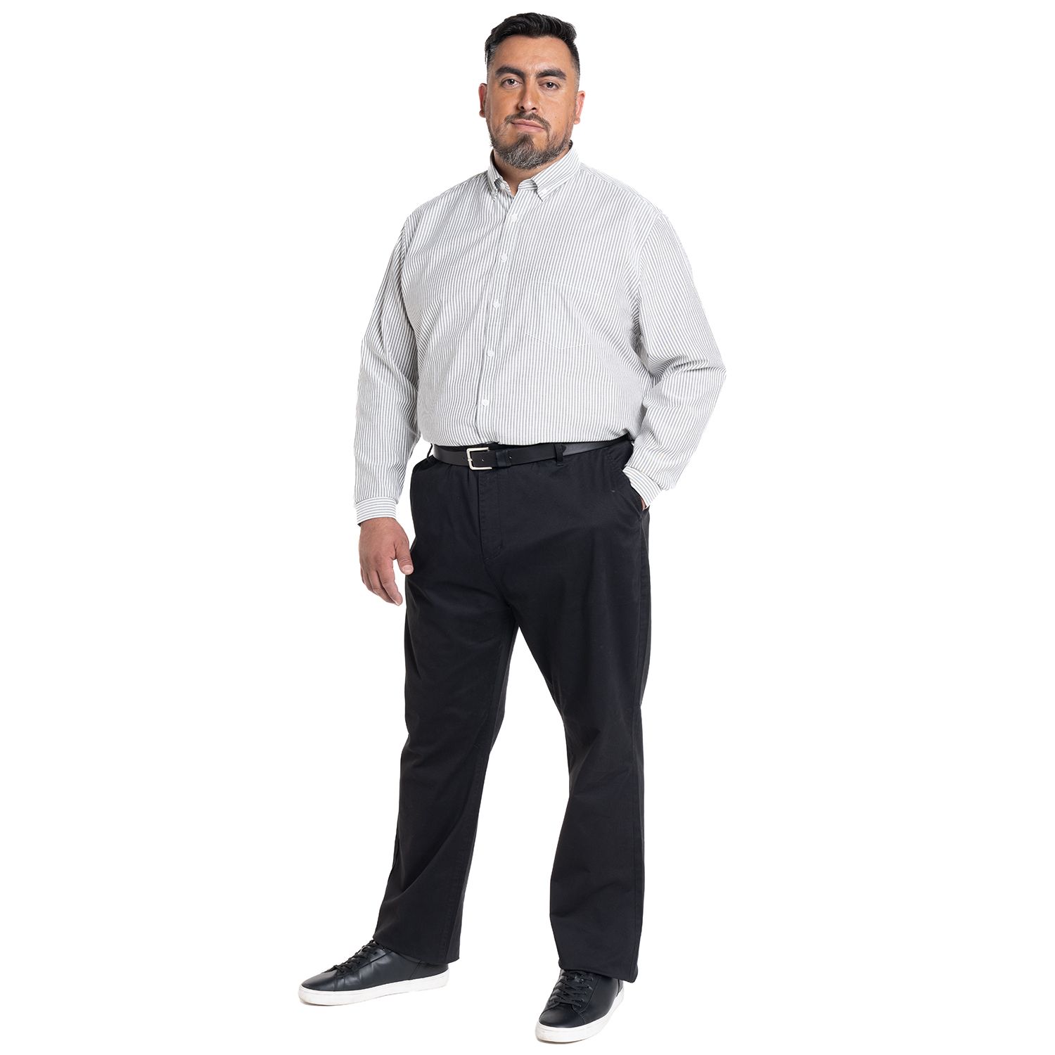 Camisa Oxford Listada Regular Fit