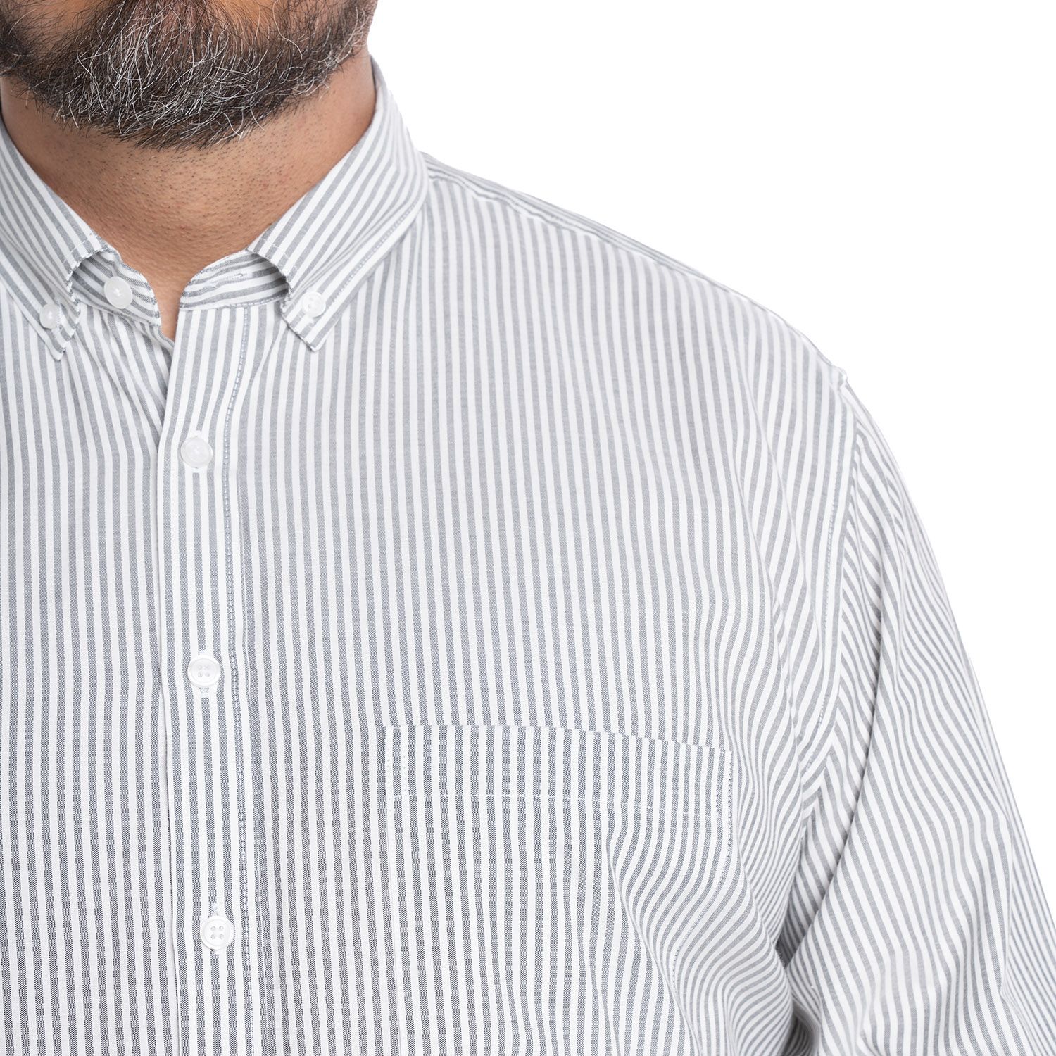 Camisa Oxford Listada Regular Fit