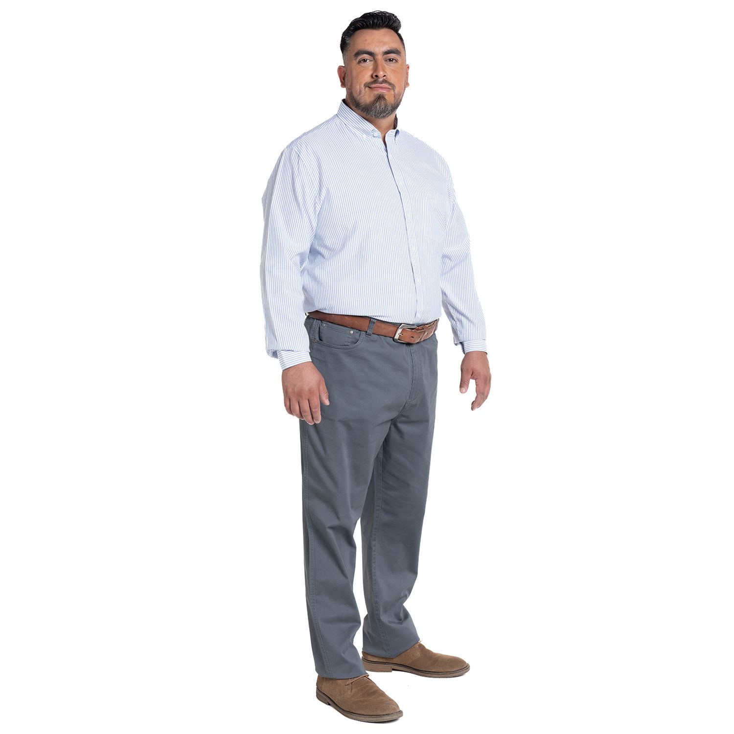 Camisa Oxford Listada Regular Fit