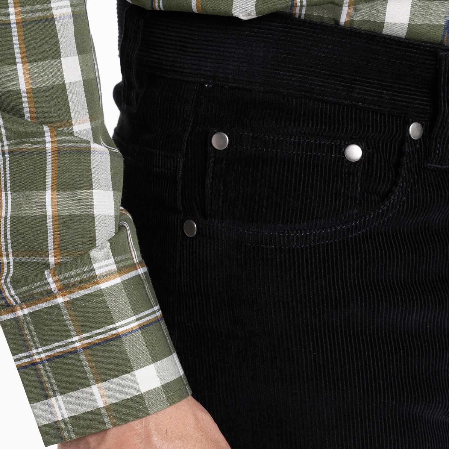 Pantalon Cotele 5 Bolsillos Regular Fit