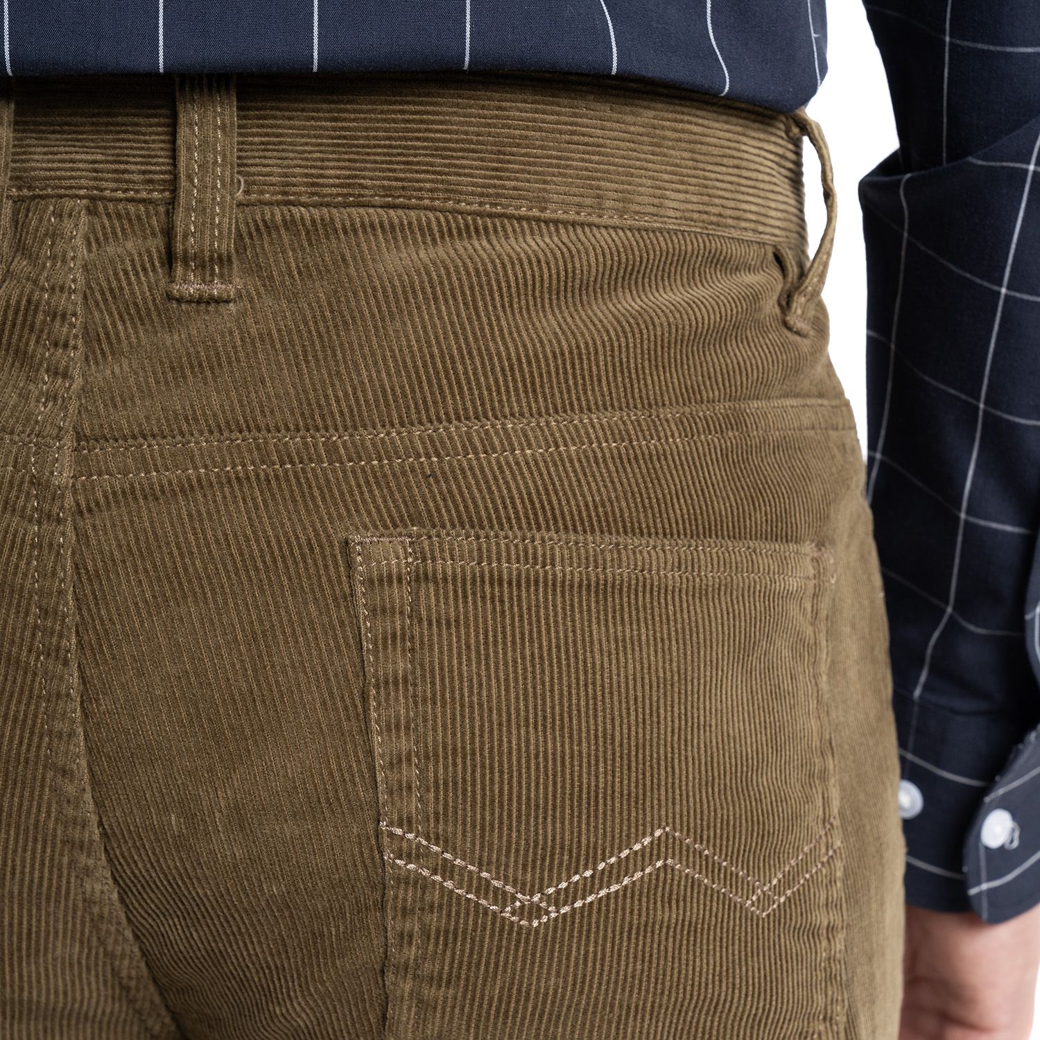 Pantalon Cotele 5 Bolsillos Regular Fit