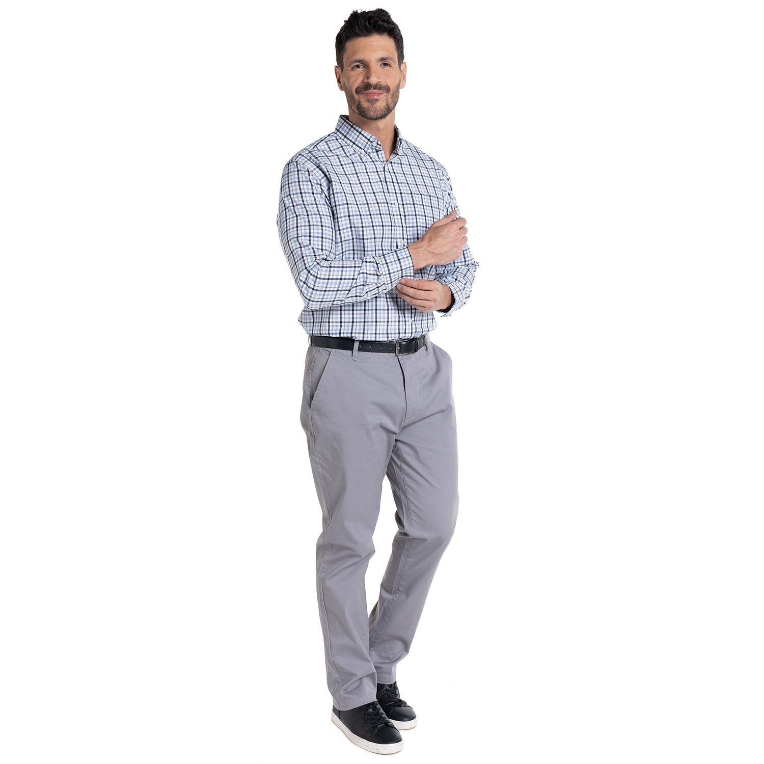Pantalón Frente Plano Spandex Regular Fit