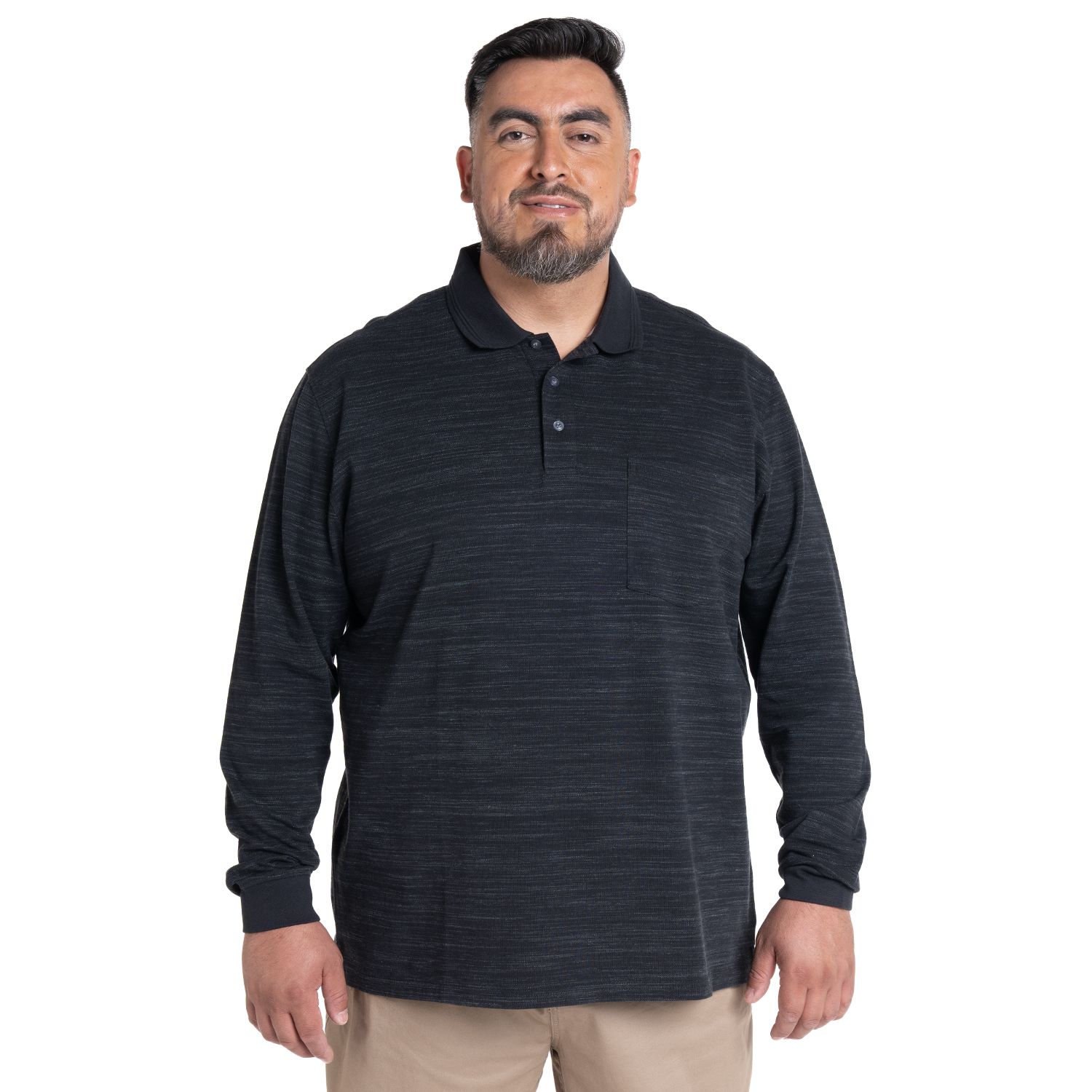 Polera Manga Larga Piqué Slub
