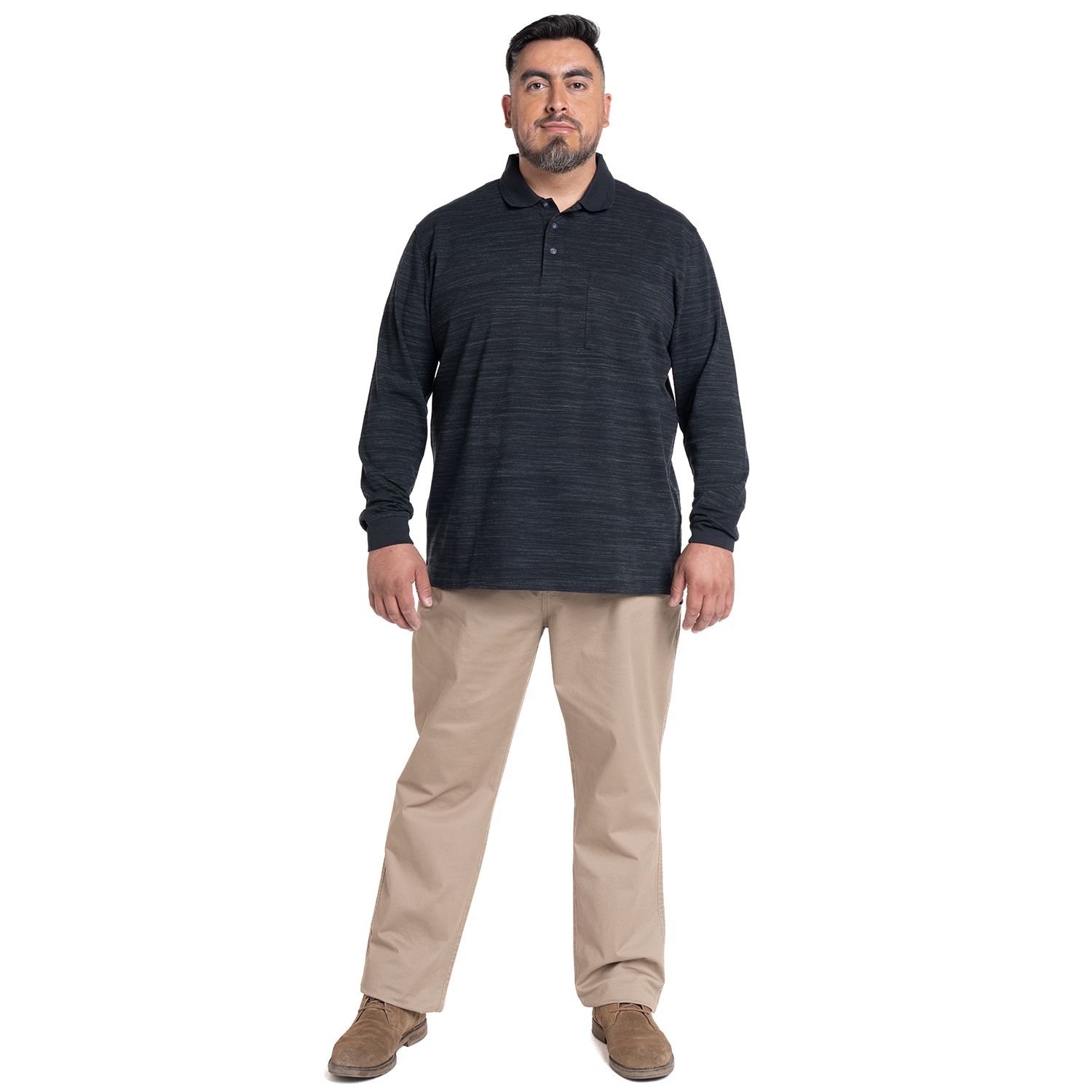 Polera Manga Larga Piqué Slub