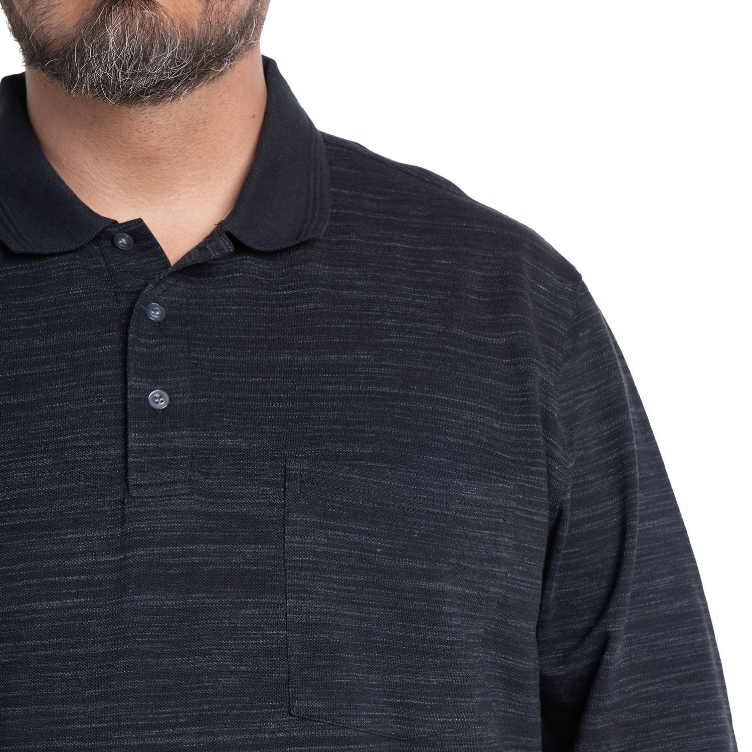 Polera Manga Larga Piqué Slub