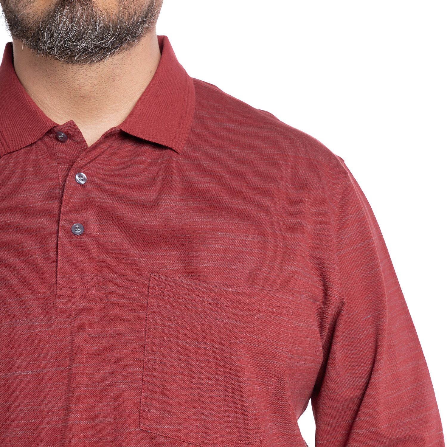 Polera Manga Larga Piqué Slub