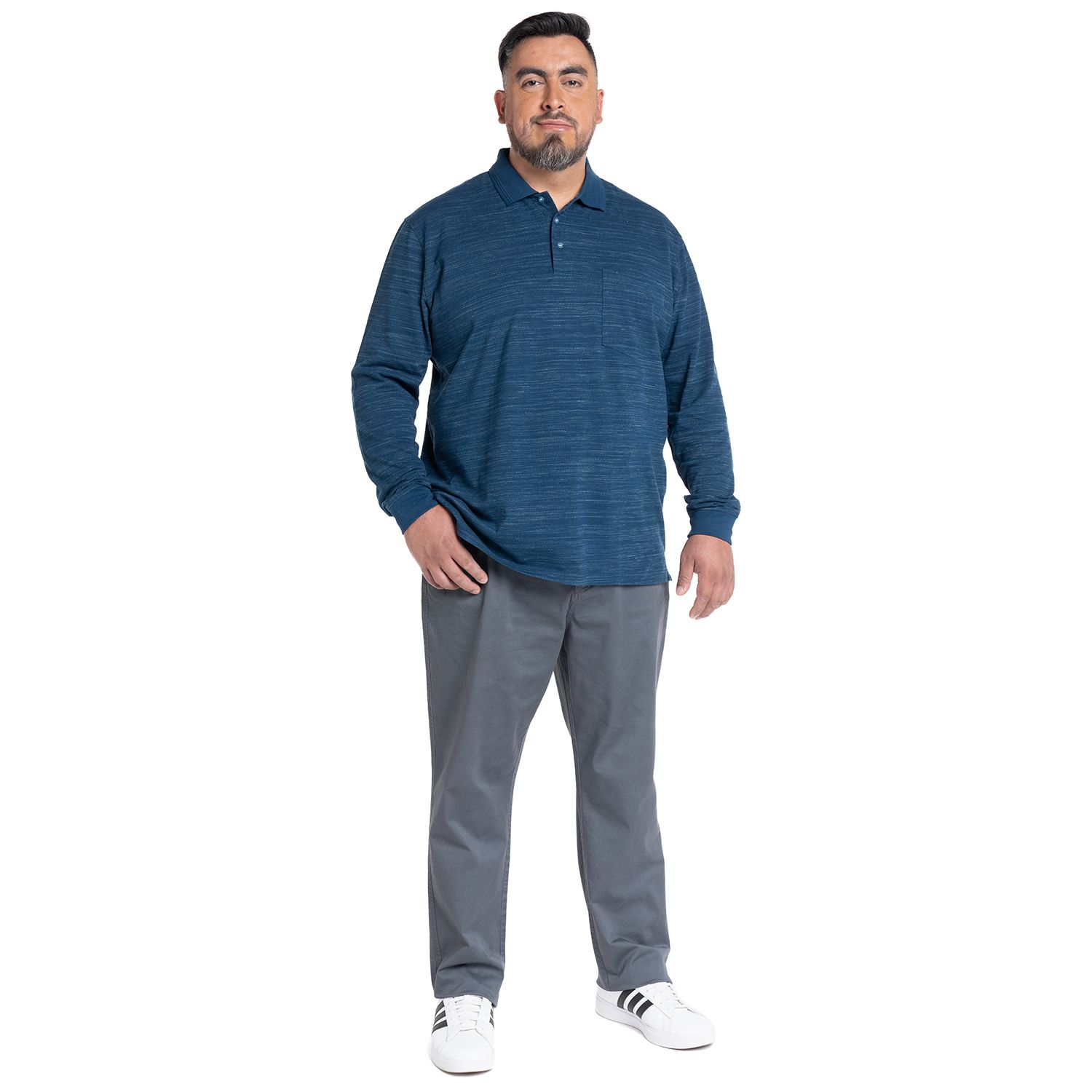 Polera Manga Larga Piqué Slub