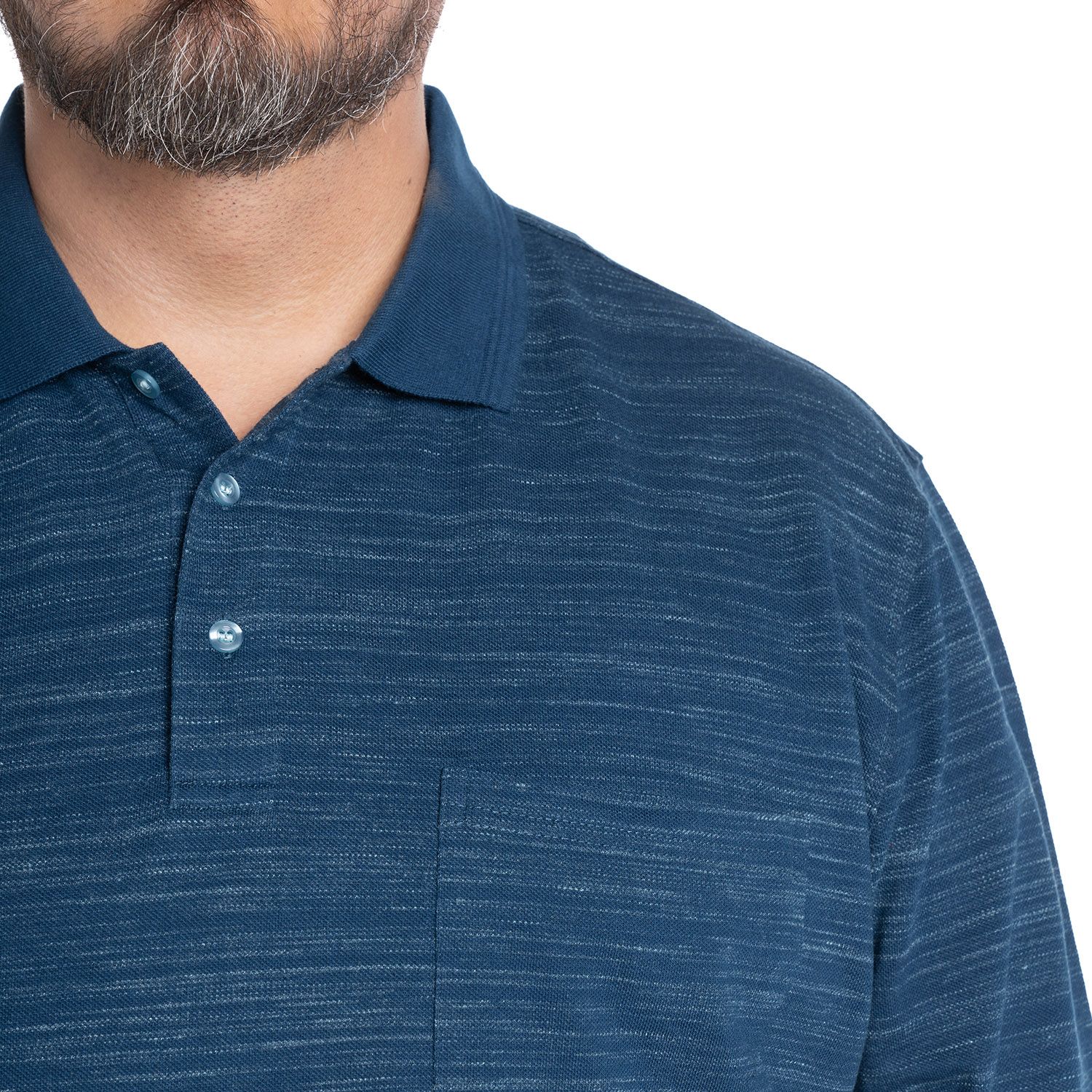 Polera Manga Larga Piqué Slub