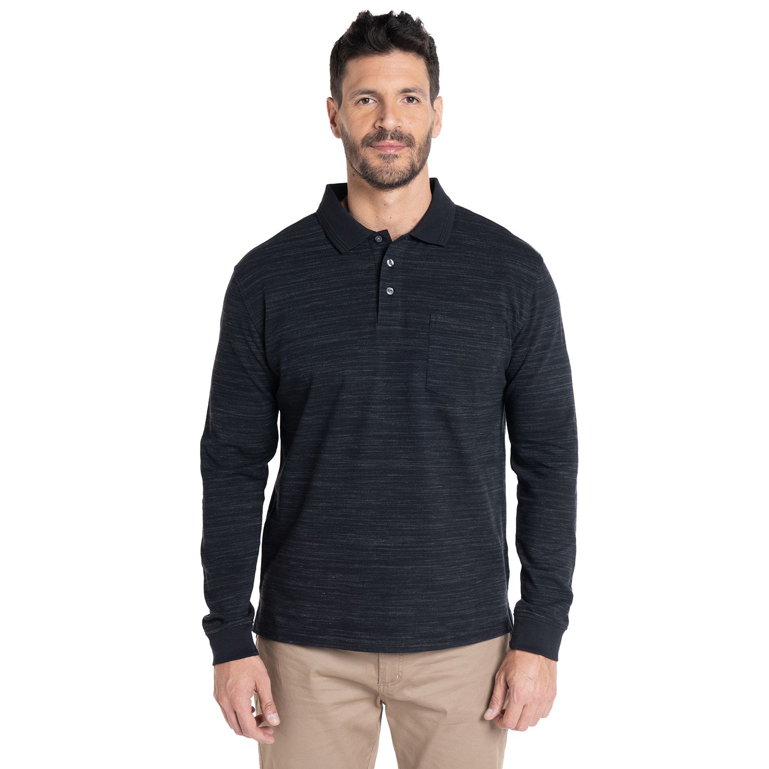 Polera Manga Larga Piqué Slub