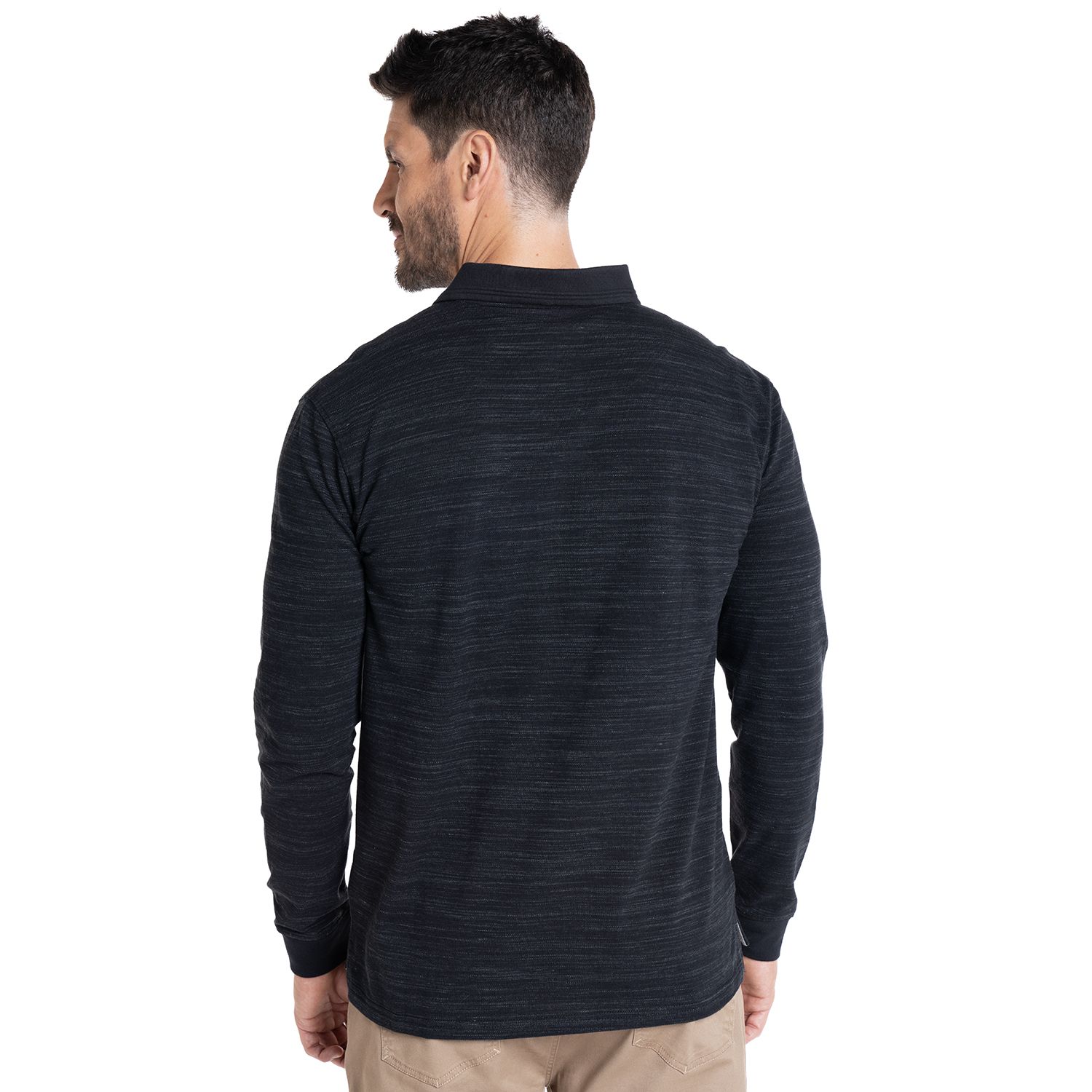Polera Manga Larga Piqué Slub