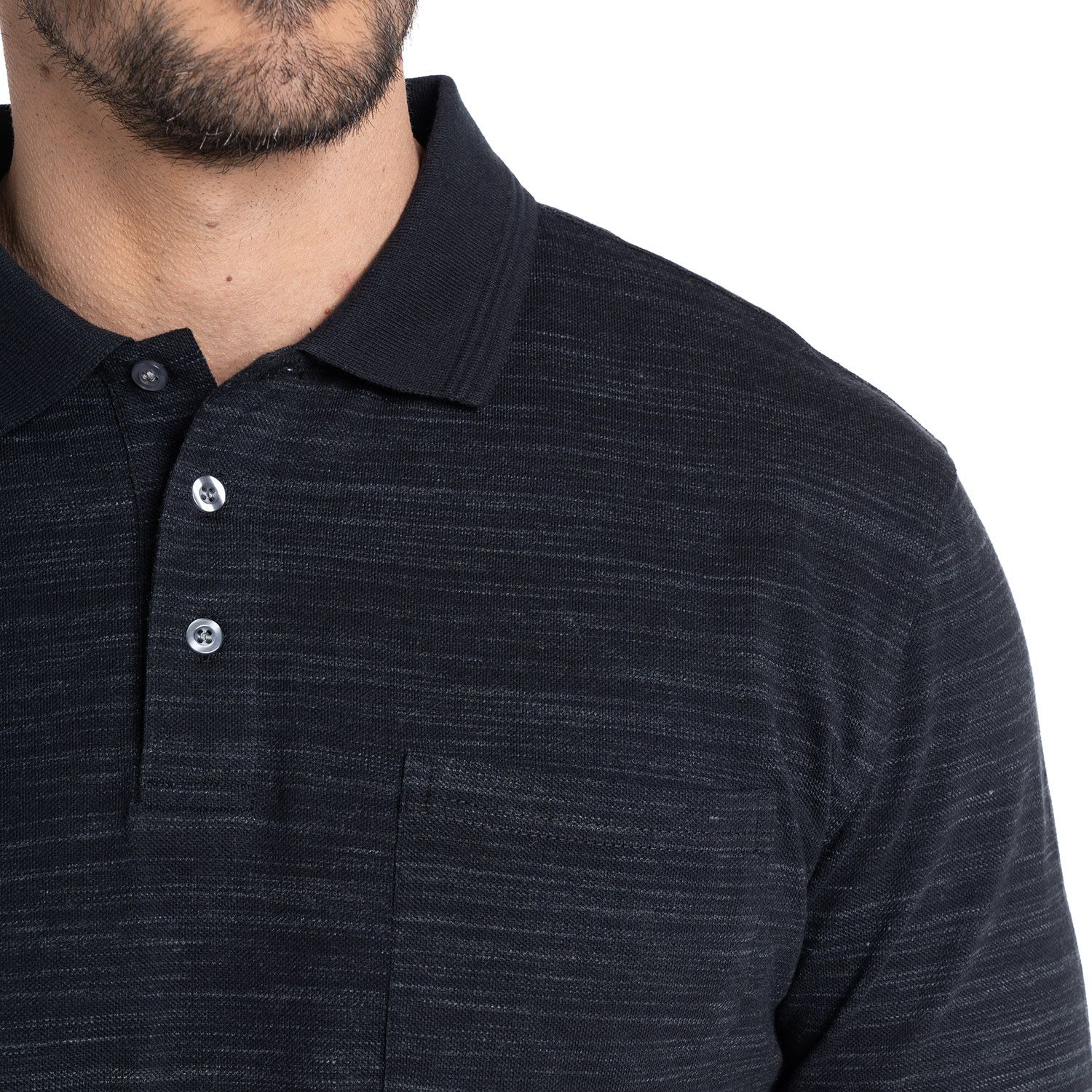 Polera Manga Larga Piqué Slub