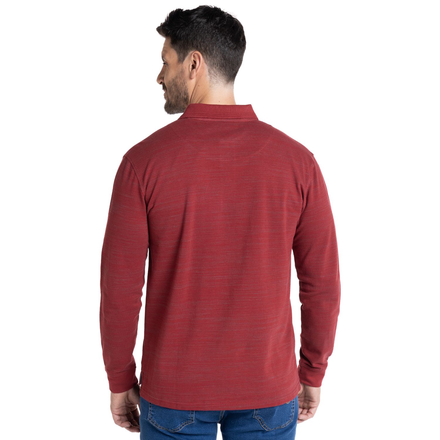 Polera Manga Larga Piqué Slub