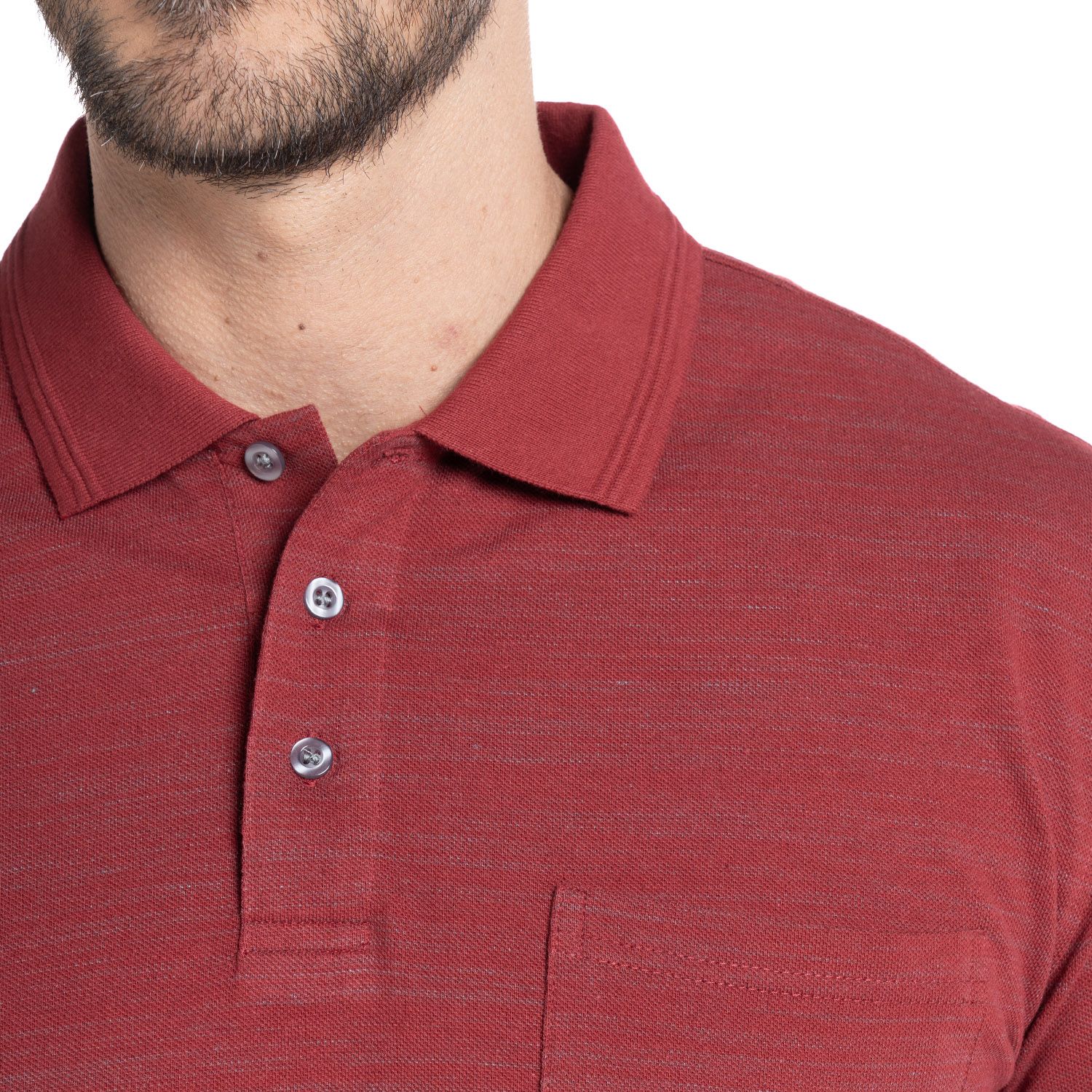 Polera Manga Larga Piqué Slub