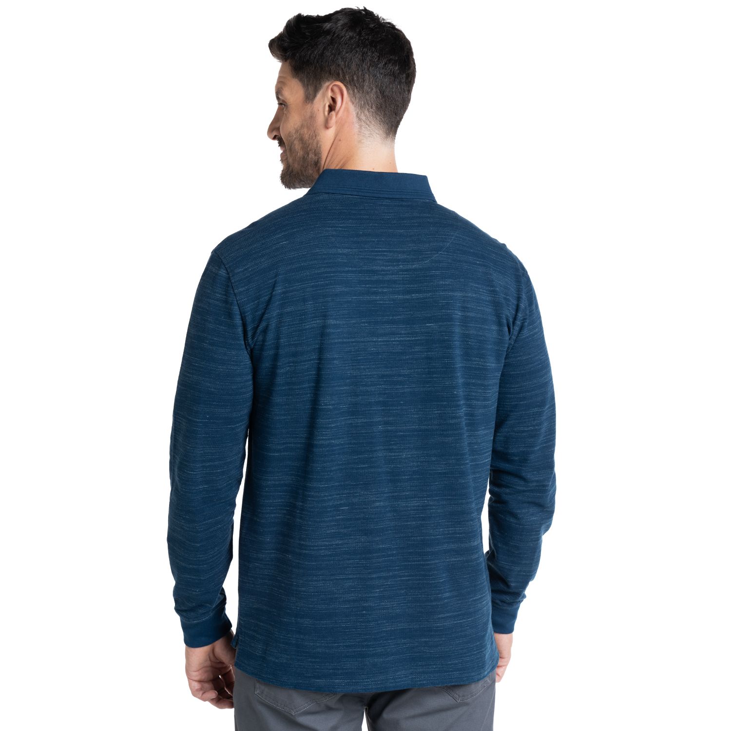 Polera Manga Larga Piqué Slub