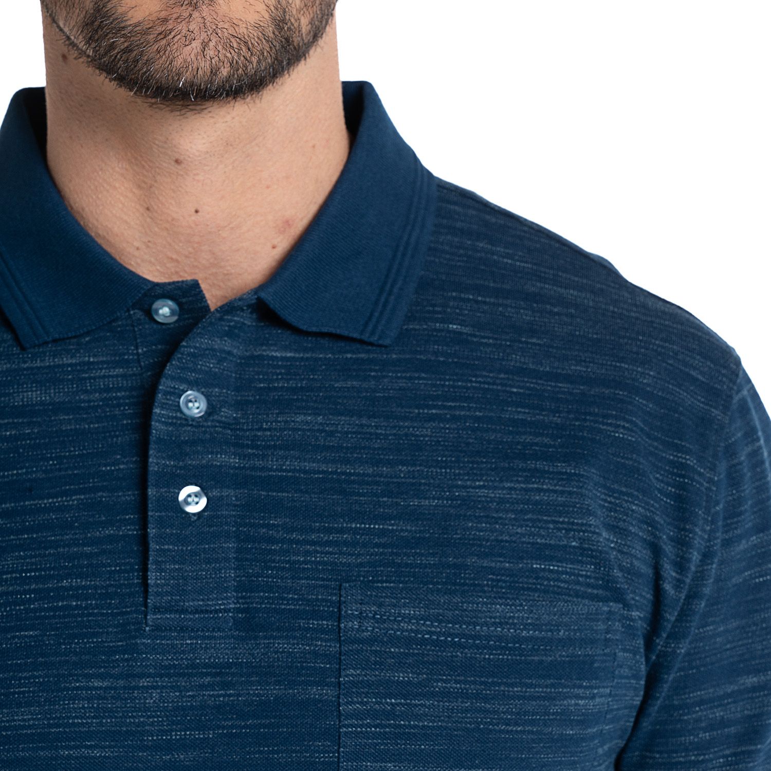 Polera Manga Larga Piqué Slub