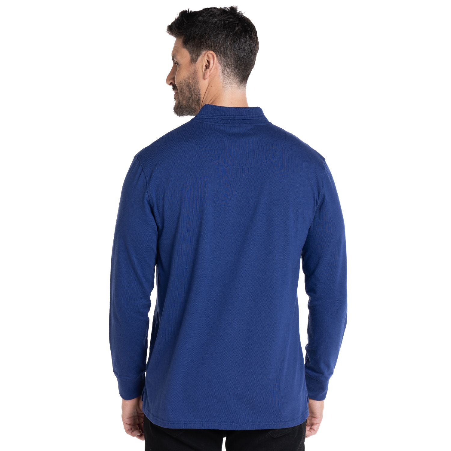 Polera Manga Larga Jersey Cuello Camisero