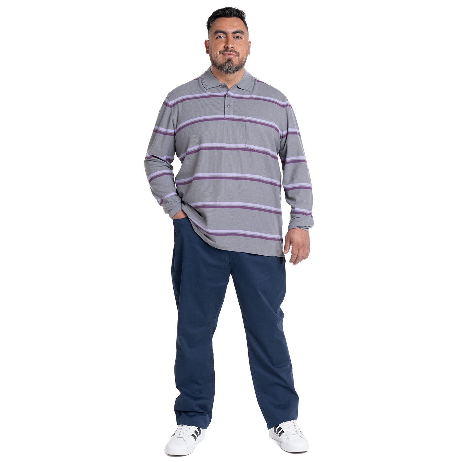 Polera Manga Larga Pique Listada