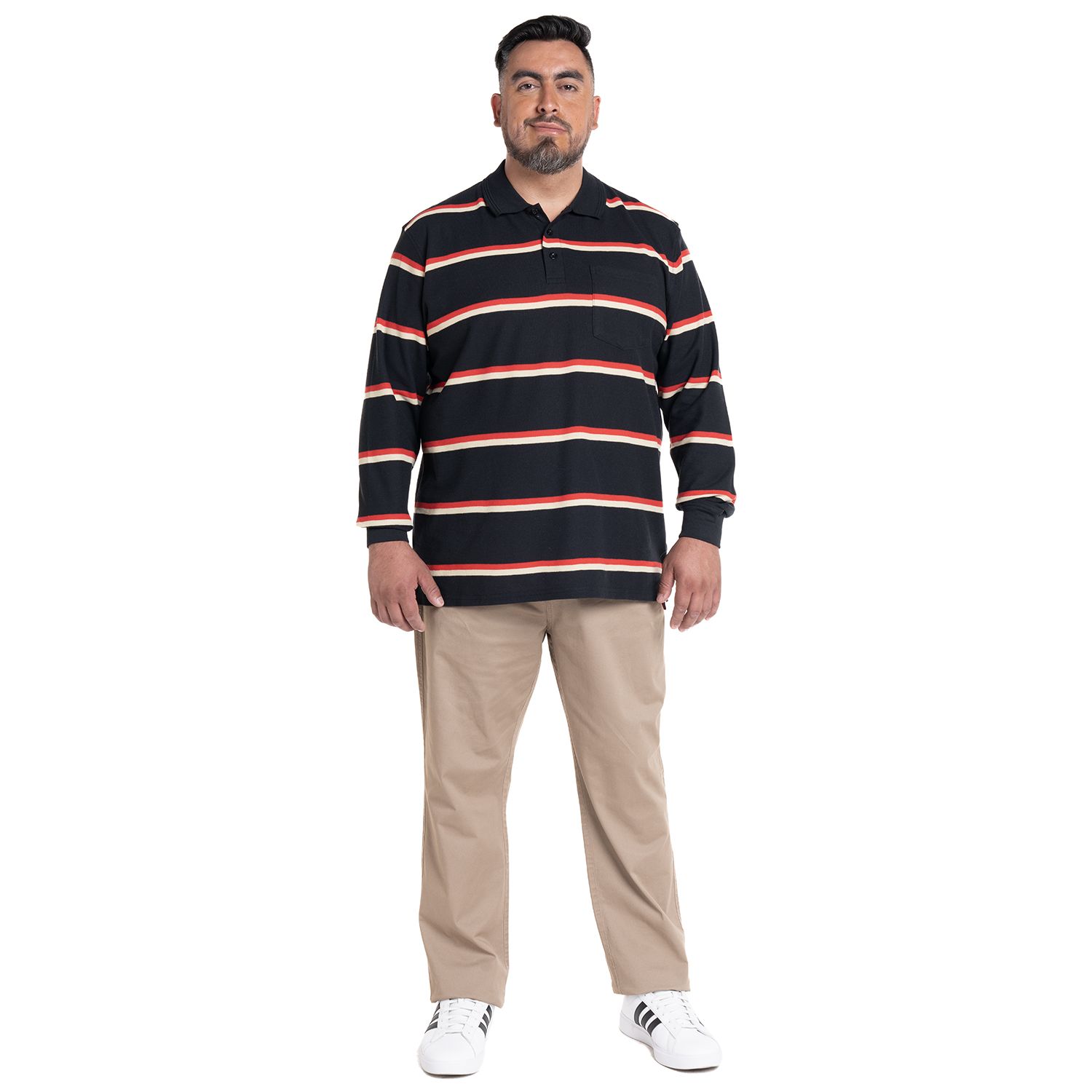 Polera Manga Larga Pique Listada