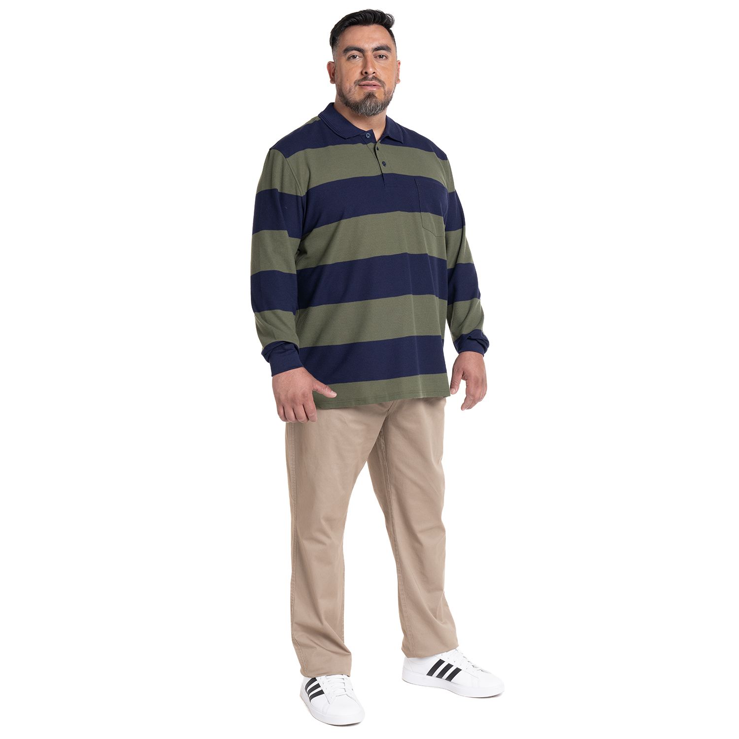 Polera Manga Larga Pique Listada