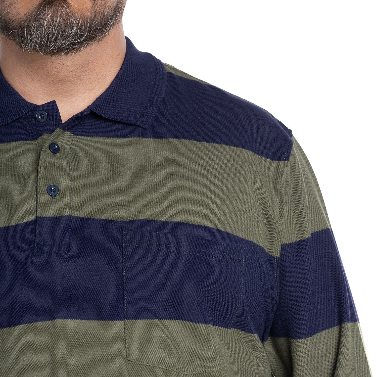 Polera Manga Larga Pique Listada
