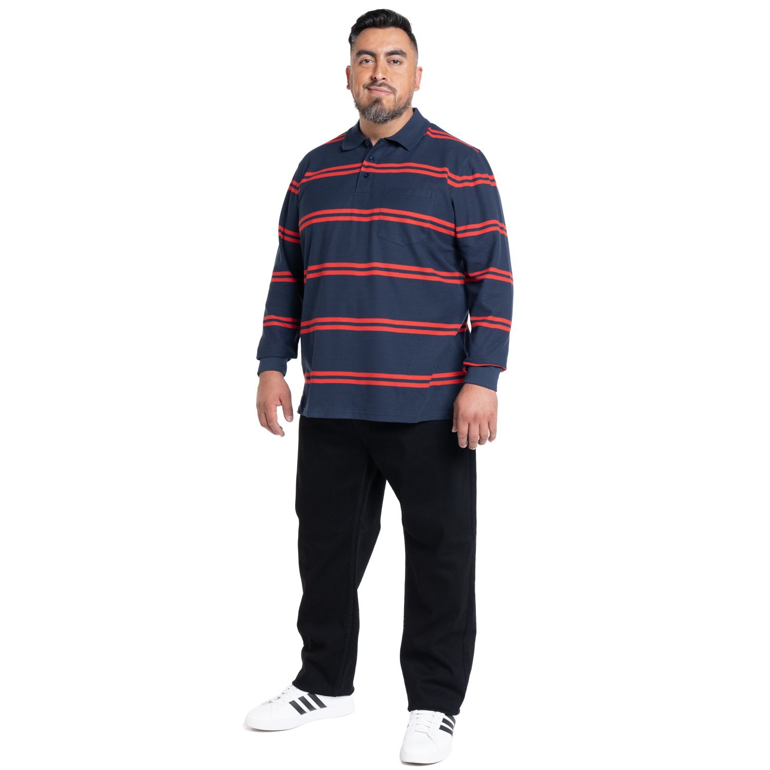 Polera Manga Larga Pique Listada