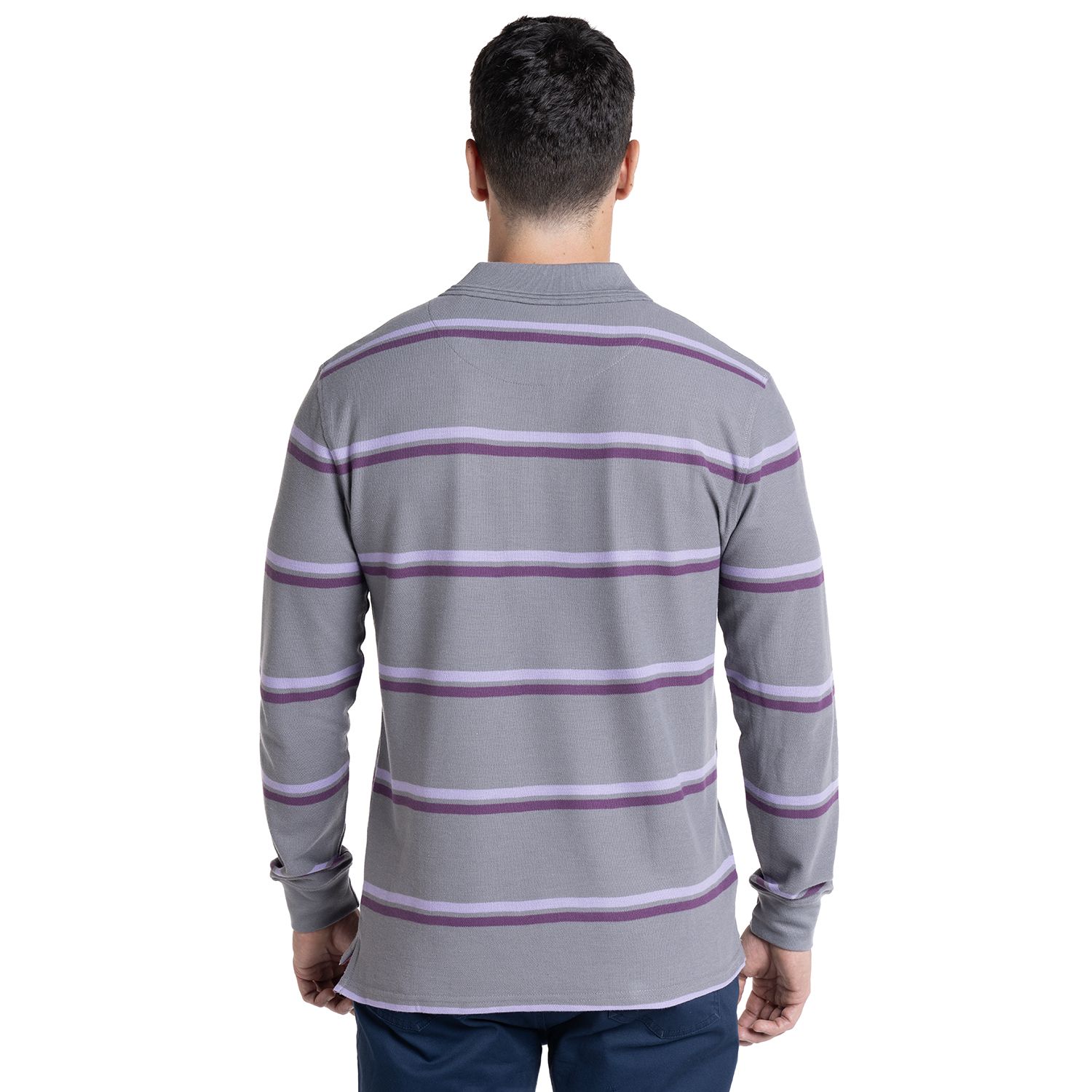 Polera Manga Larga Pique Listada
