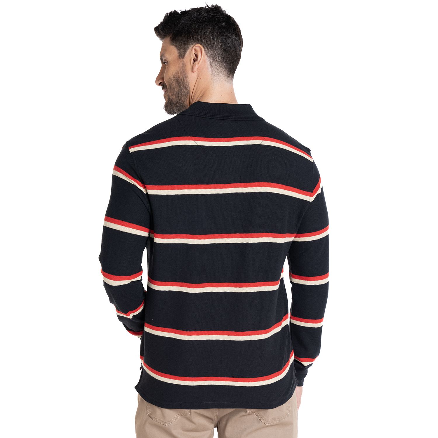 Polera Manga Larga Pique Listada