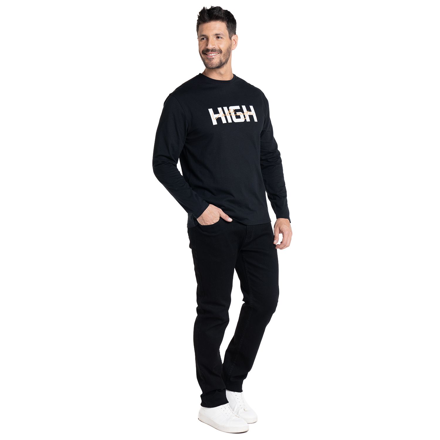 Polera Manga Larga Jersey Estampado Front