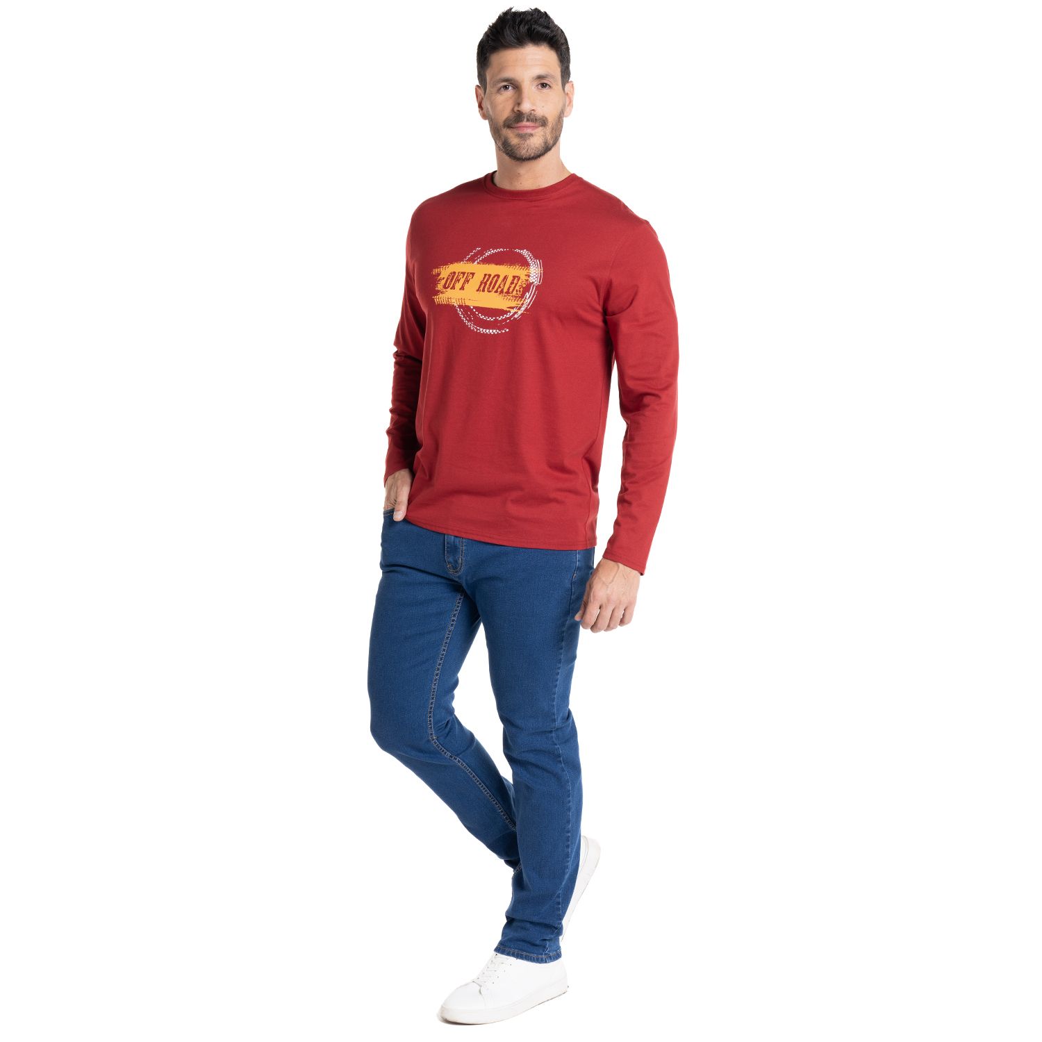 Polera Manga Larga Jersey Estampado Front