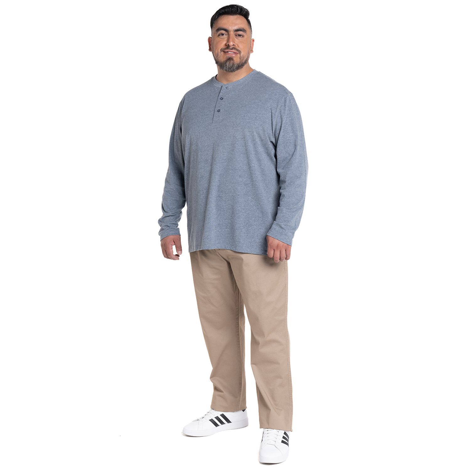 Polera Manga Larga Jersey Botones