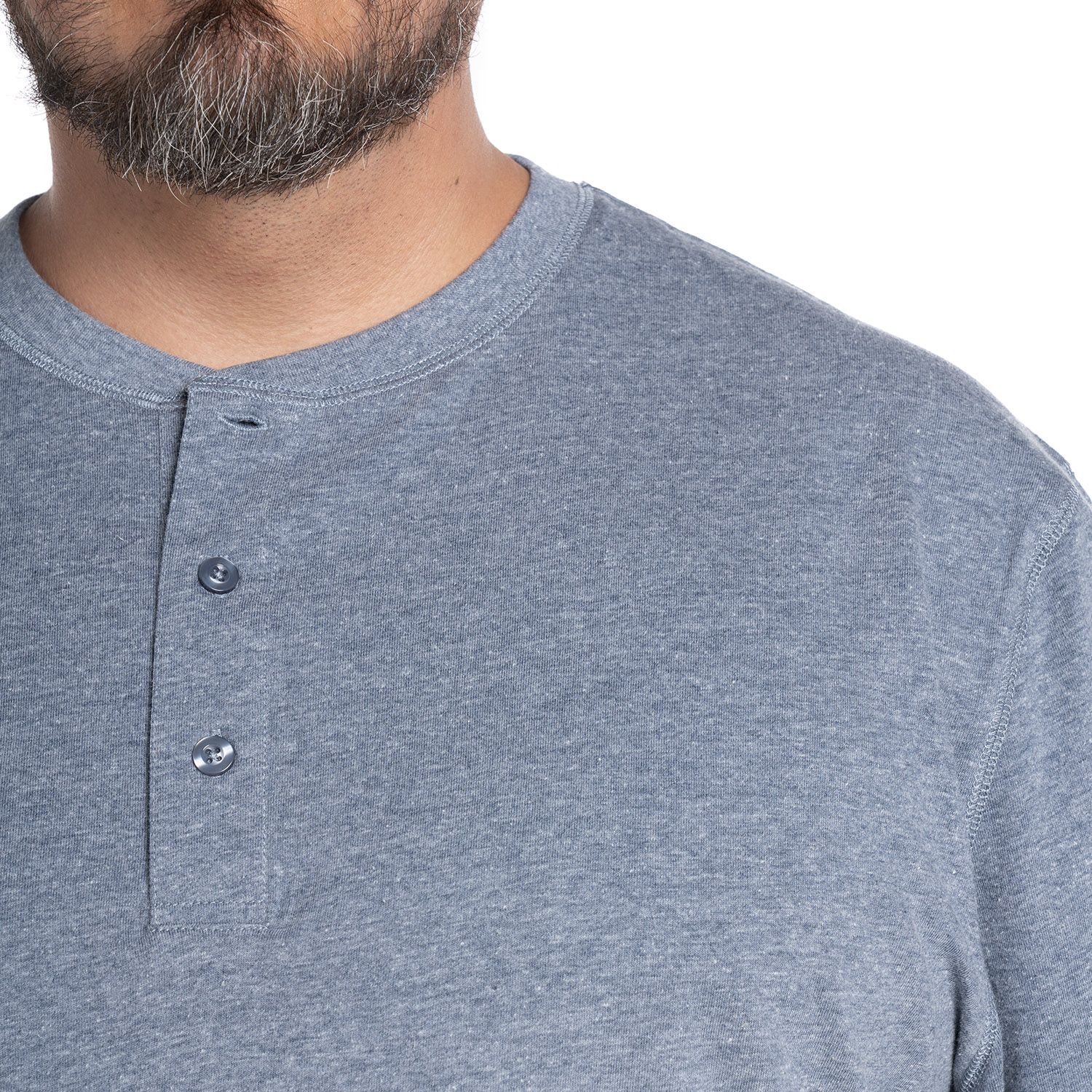 Polera Manga Larga Jersey Botones