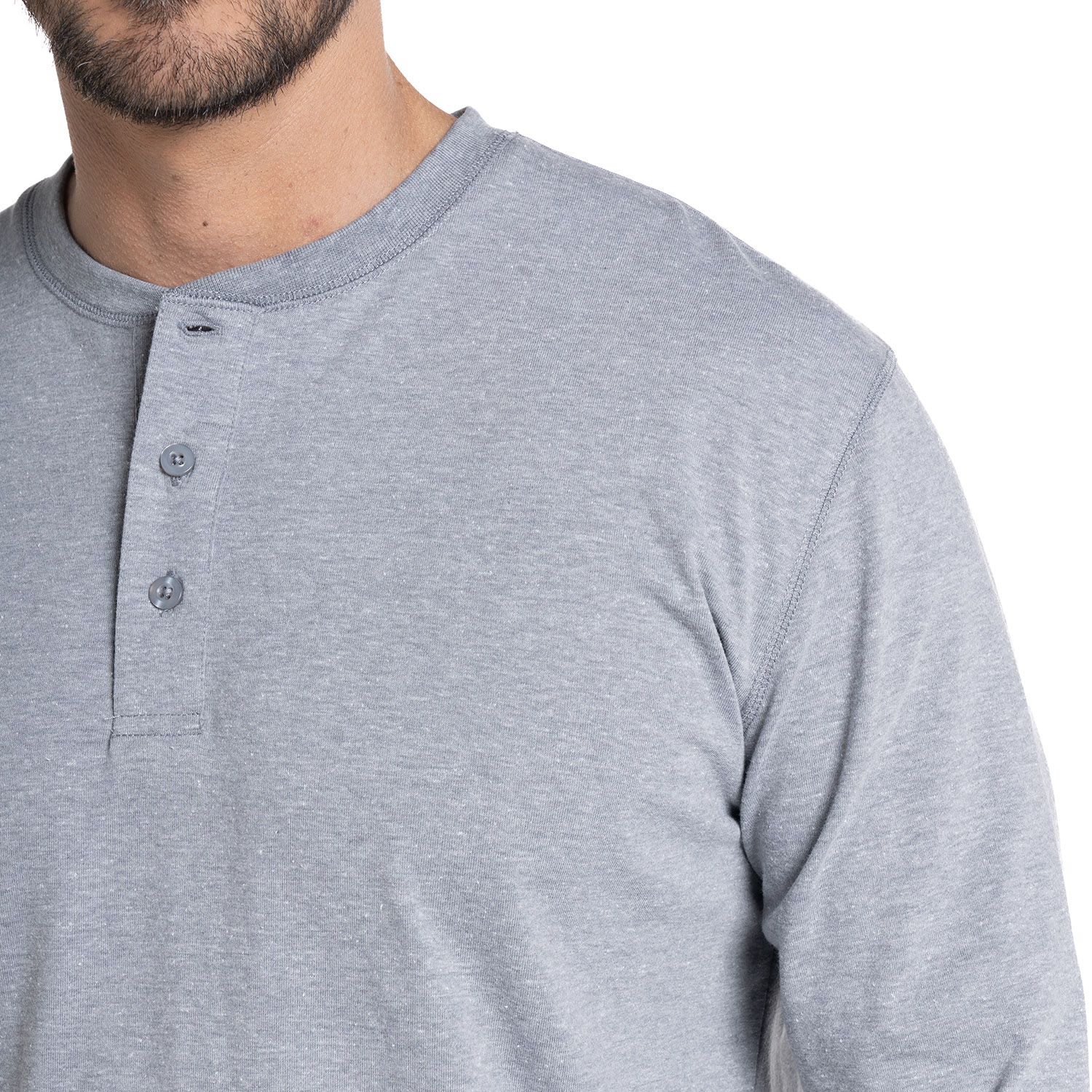 Polera Manga Larga Jersey Botones