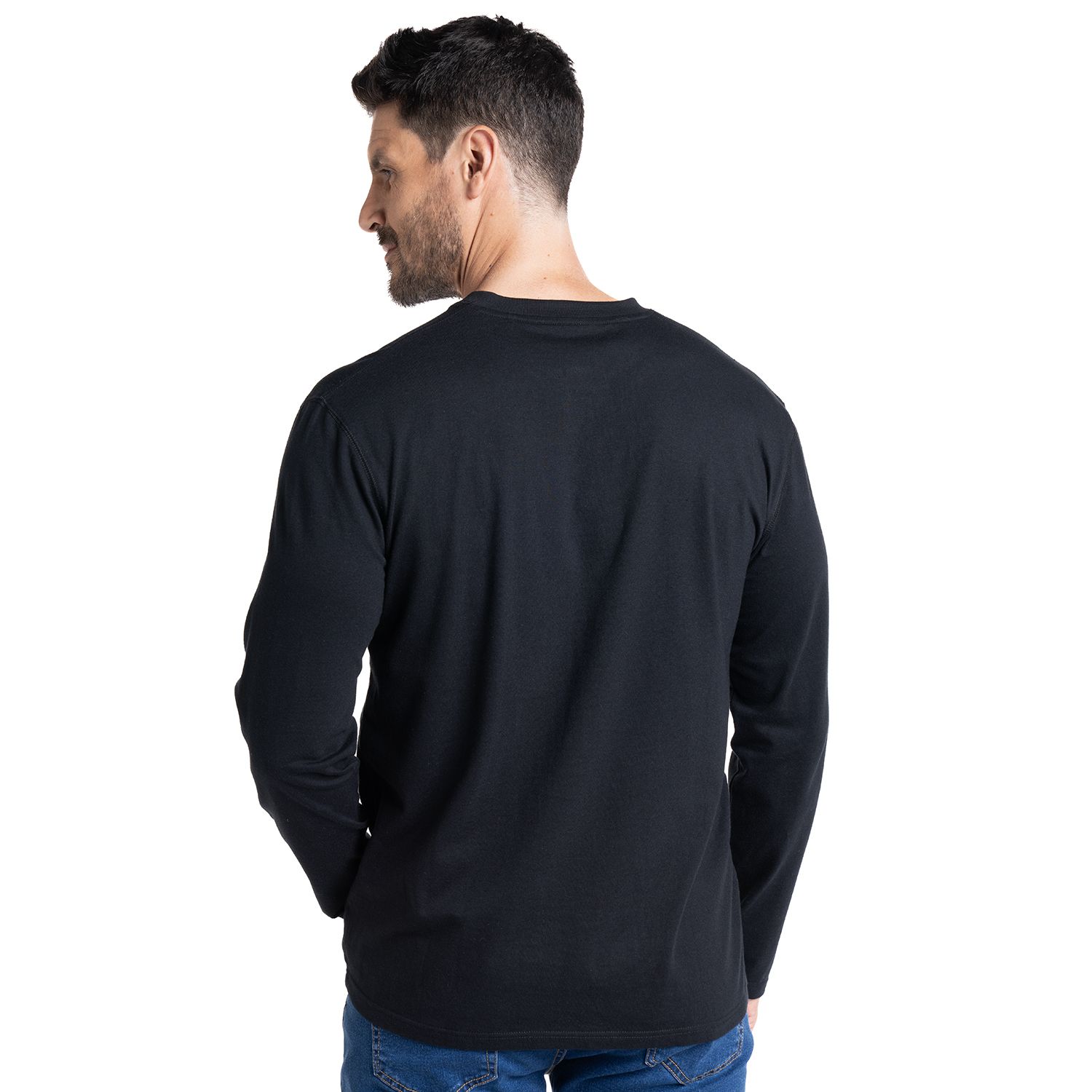 Polera Manga Larga Jersey Botones